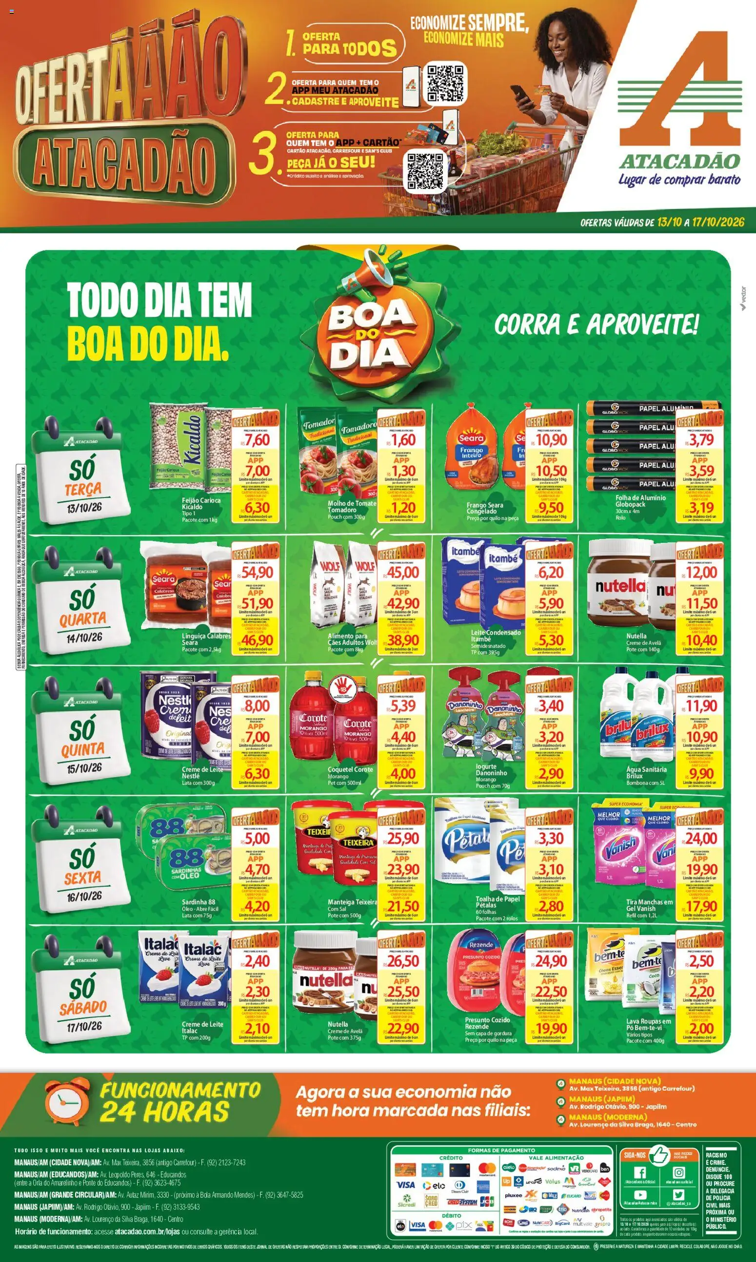 Pré-Visualização do folheto "Atacadão ofertas - AM" da loja Atacadão válido a partir de 13/10/2026