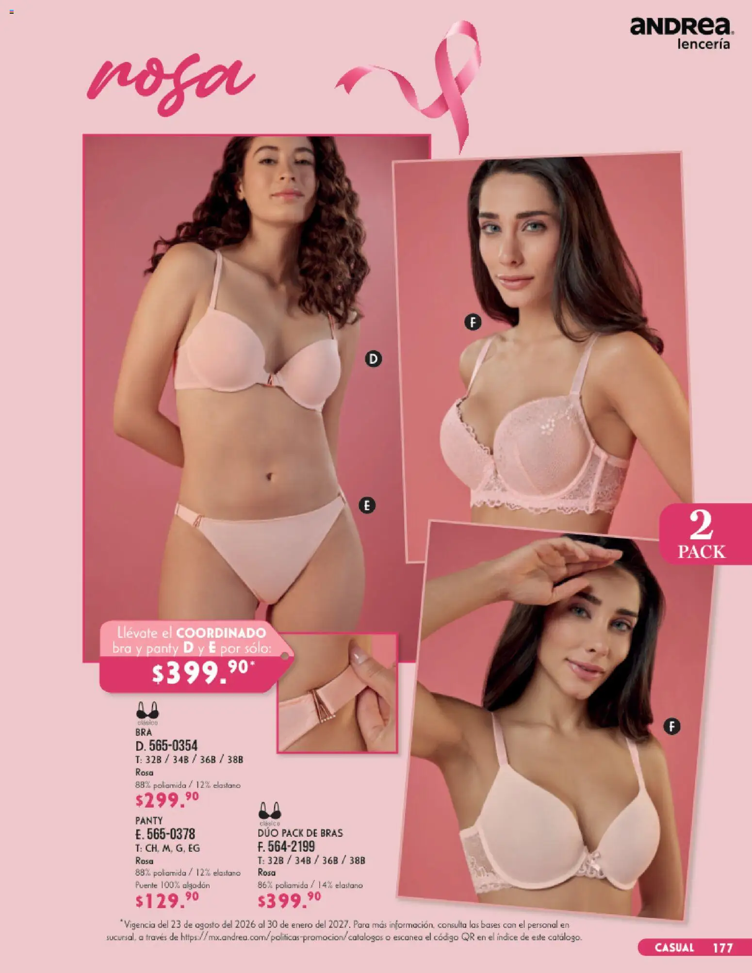 Vista previa las ofertas de la tienda Andrea - Andrea catálogo Lencería & vestir interior desde el 23/08/2026 