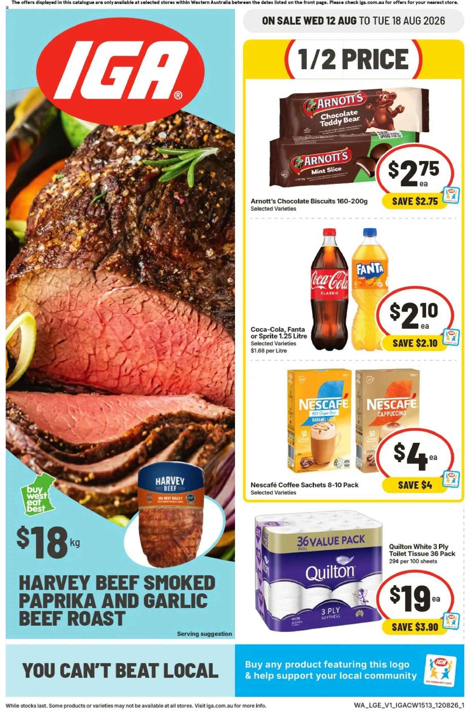 Preview of catalogue IGA catalogue WA from shop IGA valid 12/08/2026