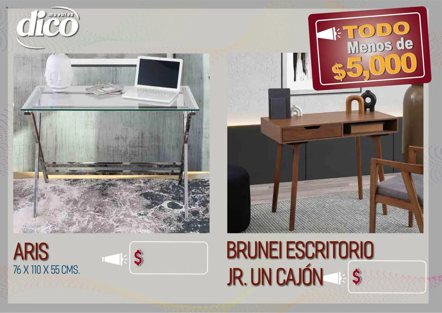 Vista previa las ofertas de la tienda Muebles Dico - Muebles Dico catálogo Todo menos de 5000 Pacifico desde el 09/04/2026 
