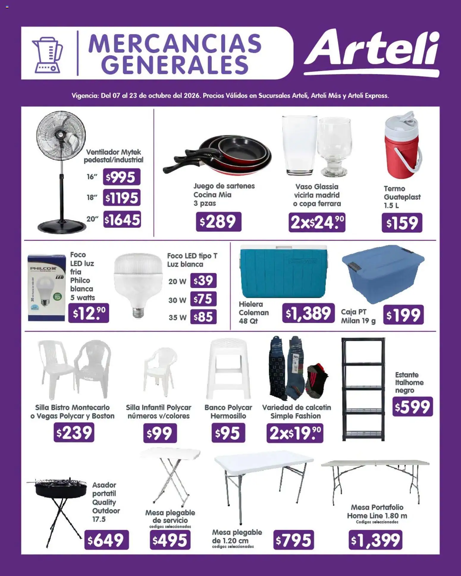Vista previa las ofertas de la tienda Arteli - Arteli folleto Quincenal desde el 07/10/2026 