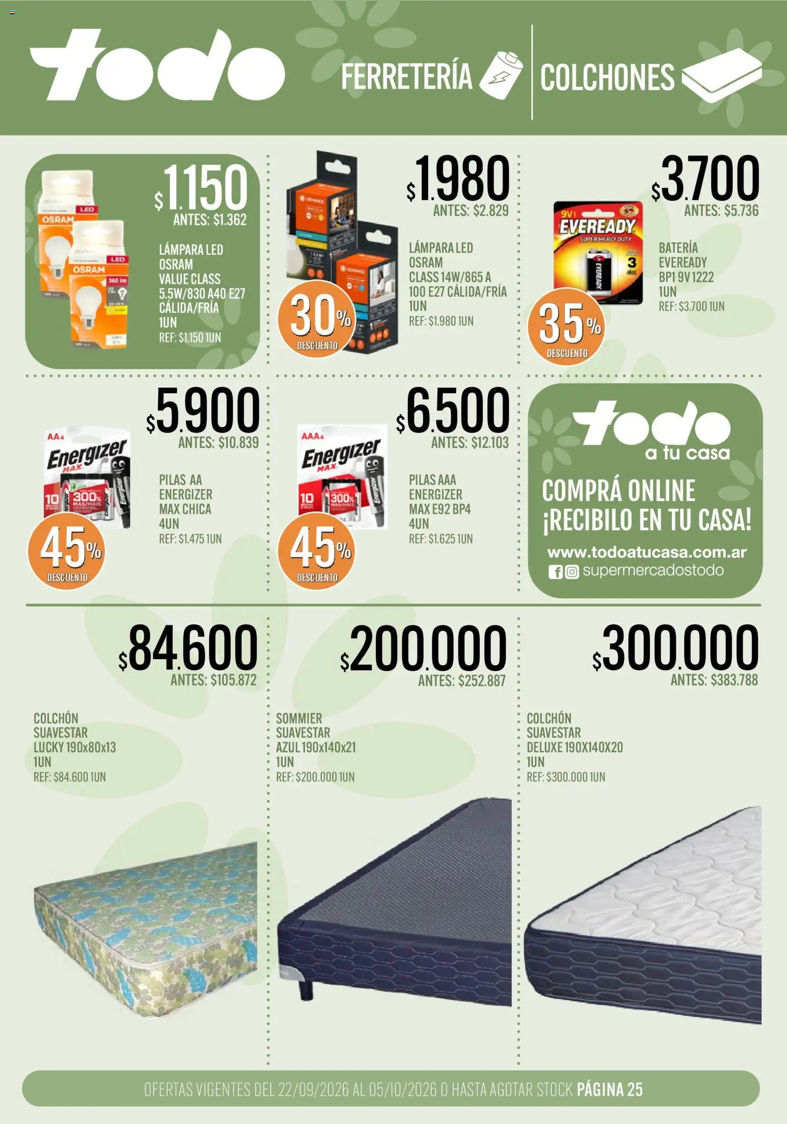 Vista previa del folleto de la tienda Supermercados TODO válido desde el 22/09/2026 