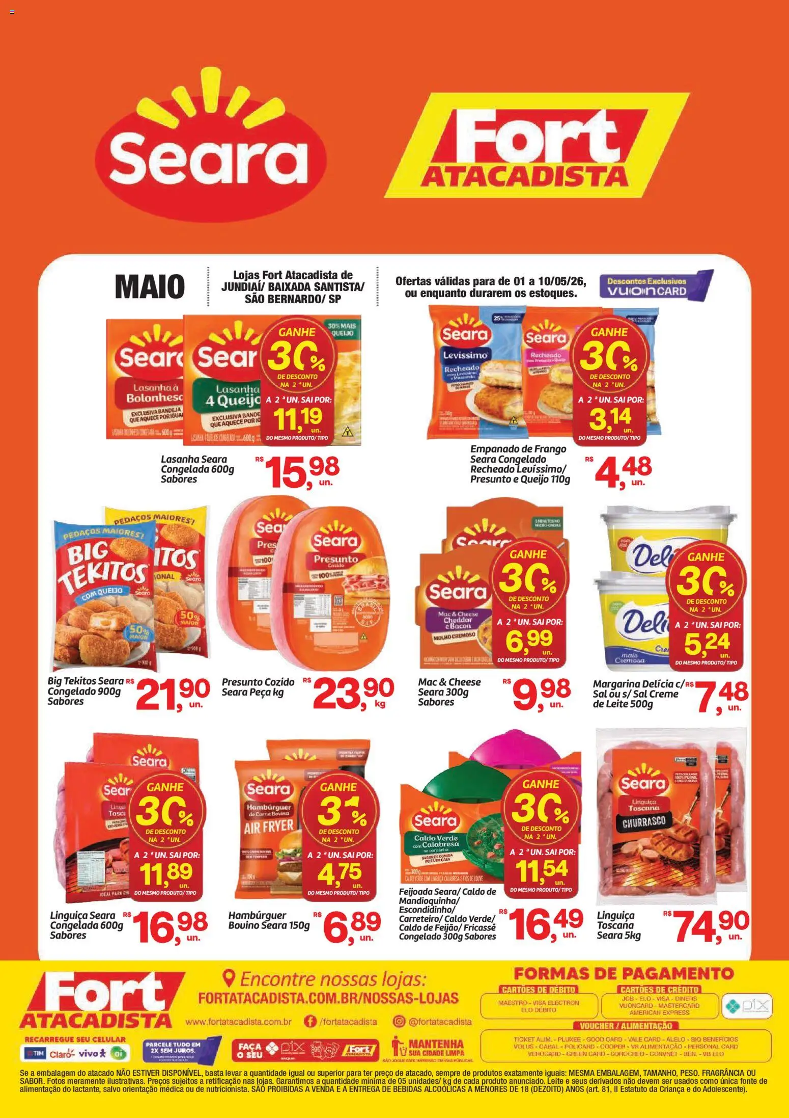 Pré-Visualização do folheto "Fort Atacadista ofertas Seara" da loja Fort Atacadista válido a partir de 01/05/2026