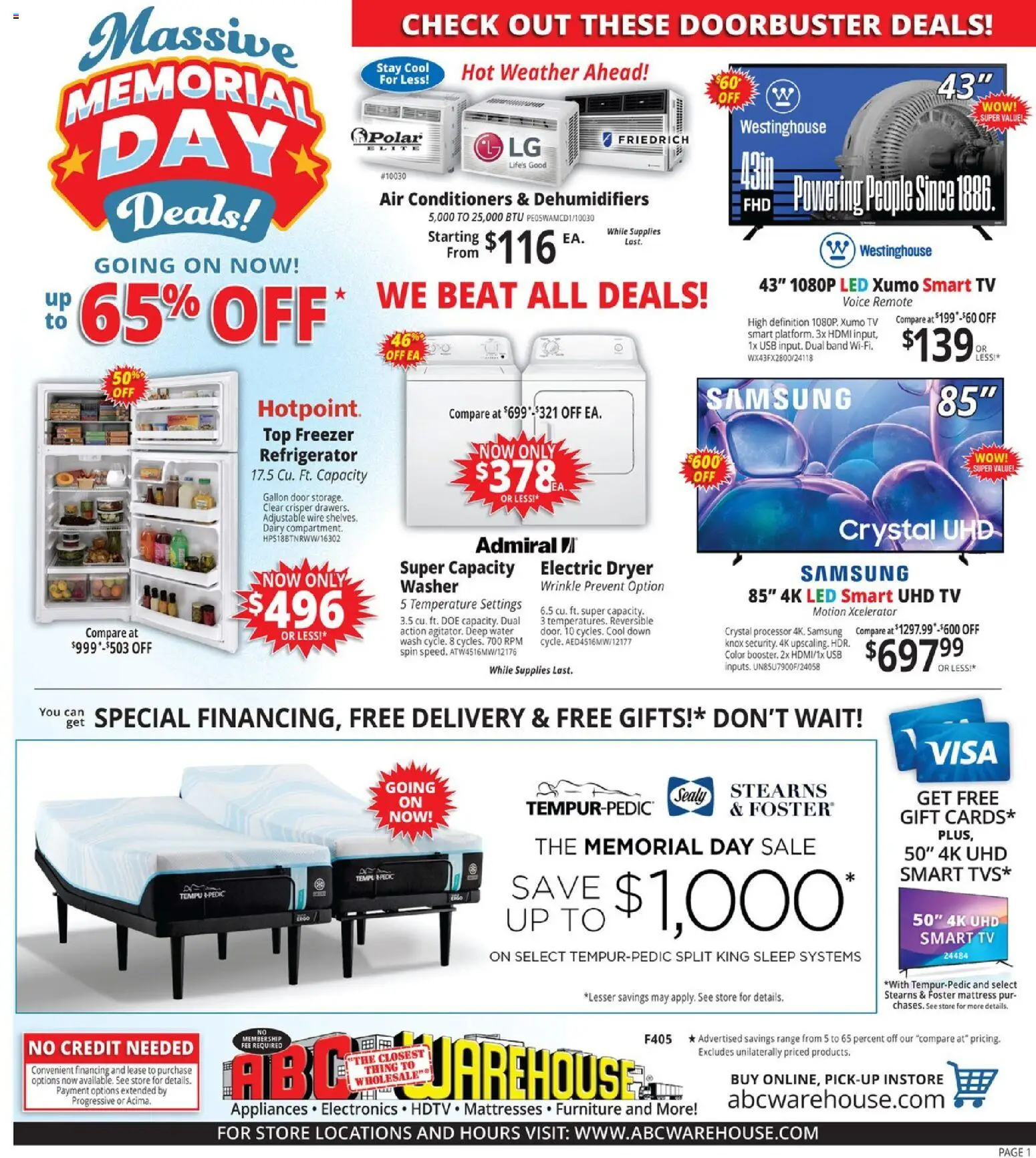 Ad Preview of ABC Warehouse ABC Warehouse Weekly Ad from 05/10/2026