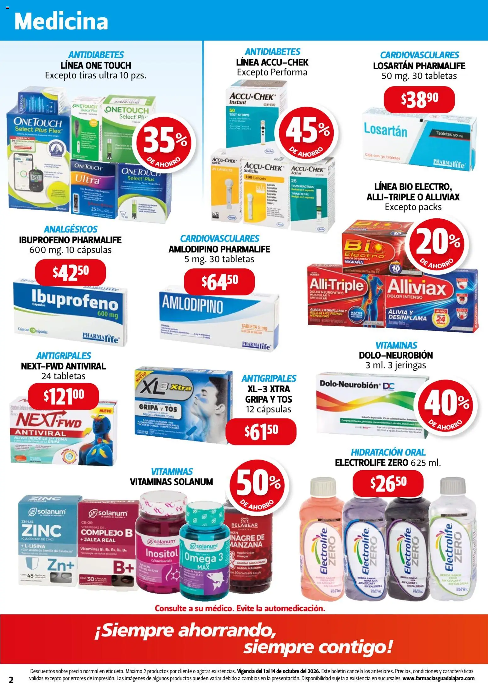 Vista previa las ofertas de la tienda Farmacia Guadalajara - Farmacia Guadalajara catálogo desde el 01/10/2026 - Omega 3, Coco, Calabaza, Uva, Omega, Sobre, Tableta, Cápsulas
