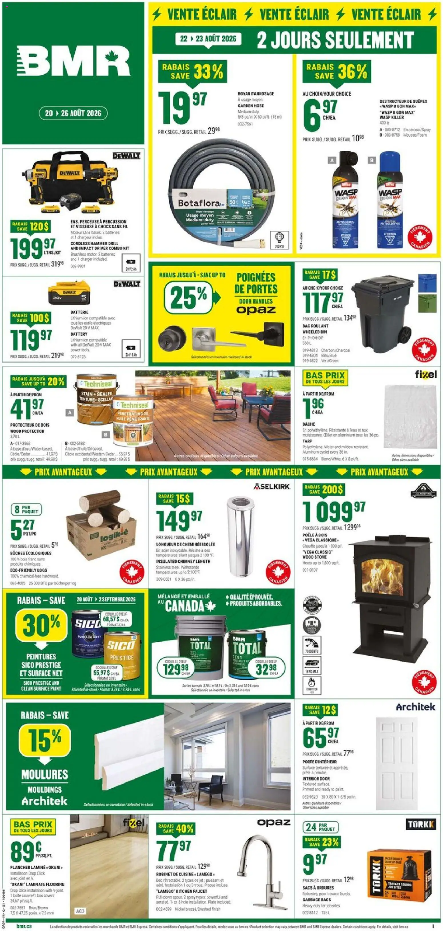Preview of leaflet BMR weekly flyer / circulaire from shop BMR is valid from Aug 20, 2026