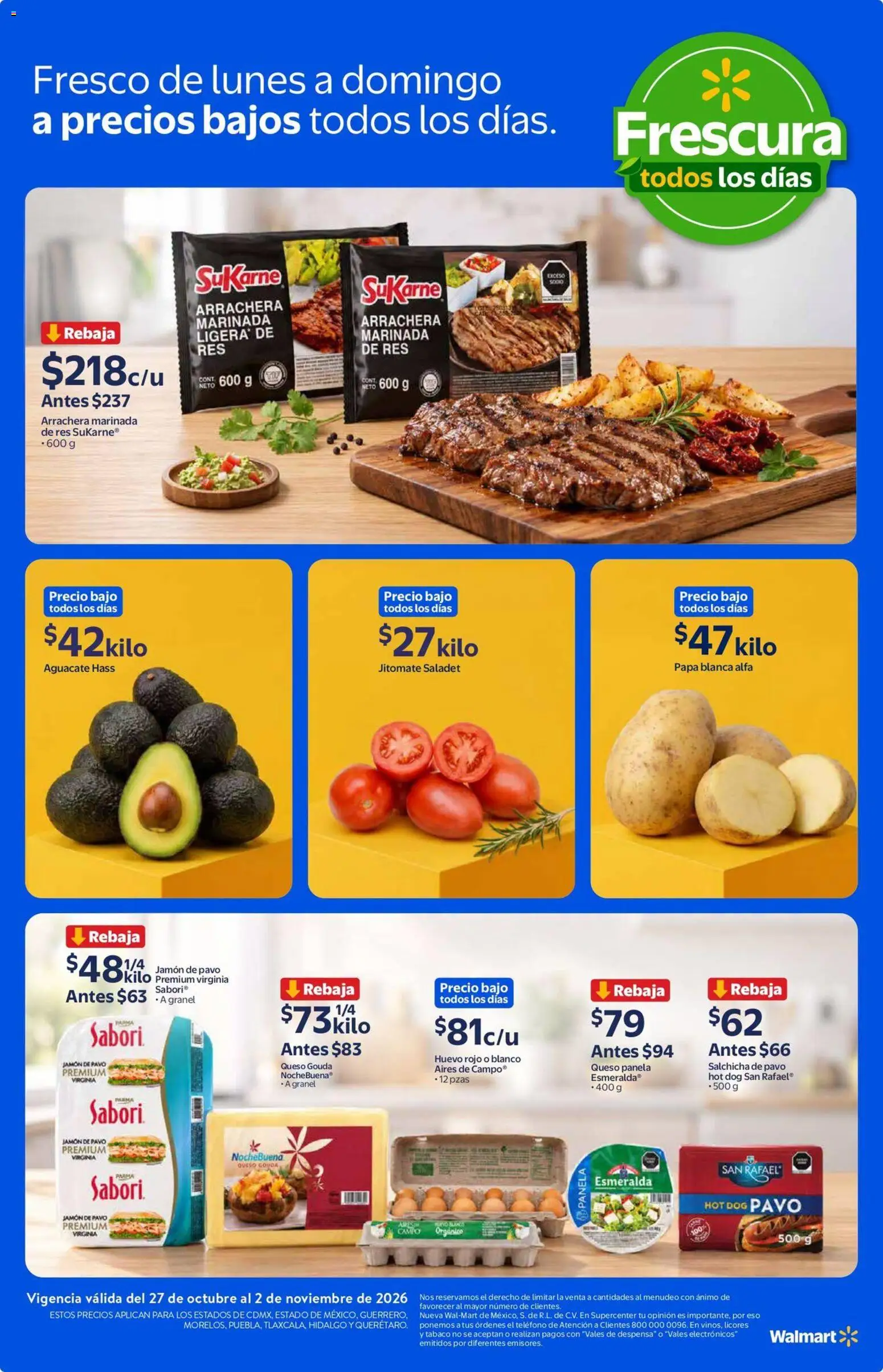 Vista previa las ofertas de la tienda Walmart - Walmart folleto Calidad y frescura a precios bajos todos los días. desde el 27/10/2026 