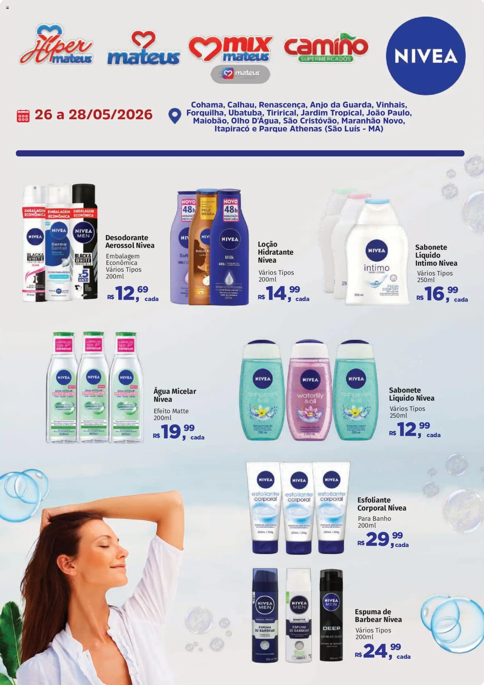 Pré-Visualização do folheto "Mateus ofertas Exclusivo Nivea" da loja Mateus válido a partir de 26/05/2026
