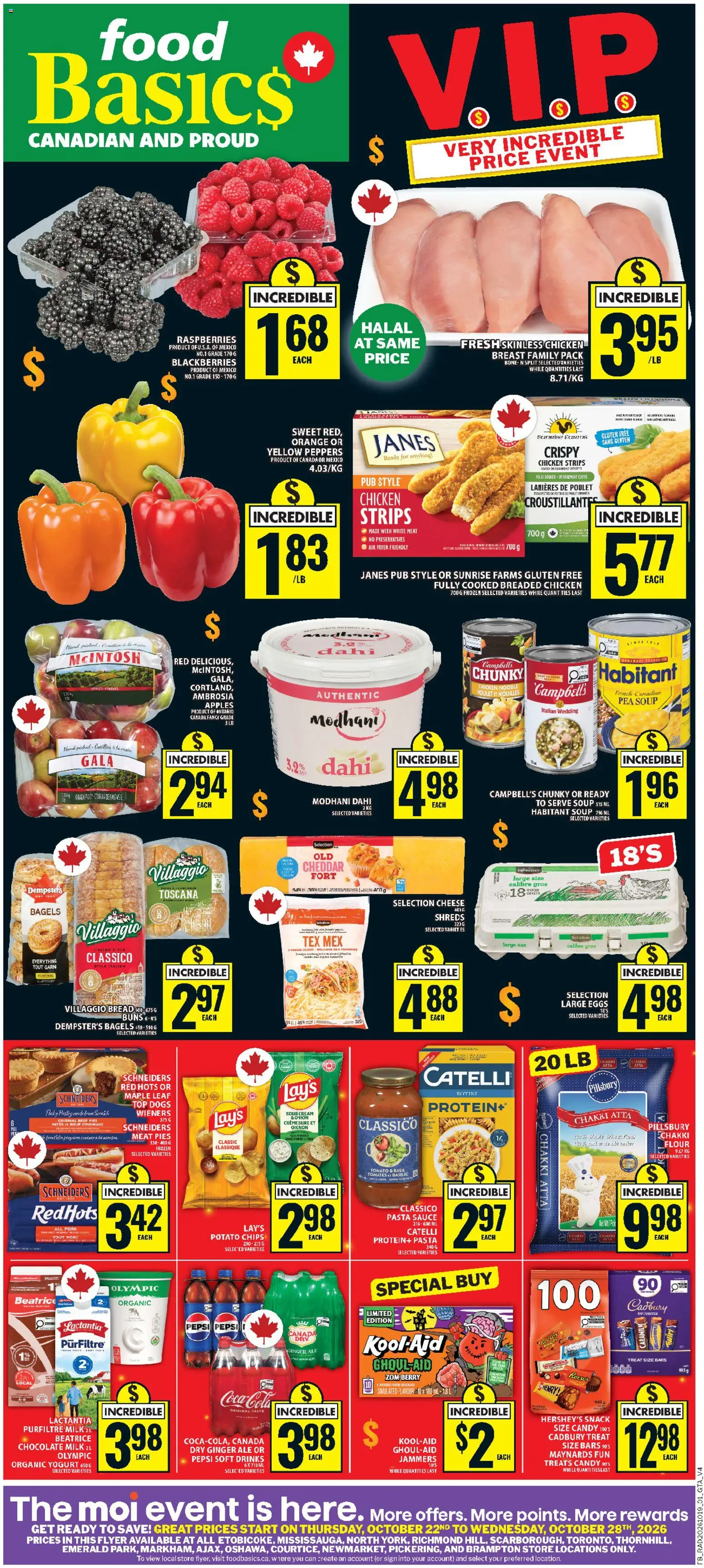 Preview of leaflet Food Basics weekly flyer / circulaire from shop Food Basics is valid from Oct 22, 2026
