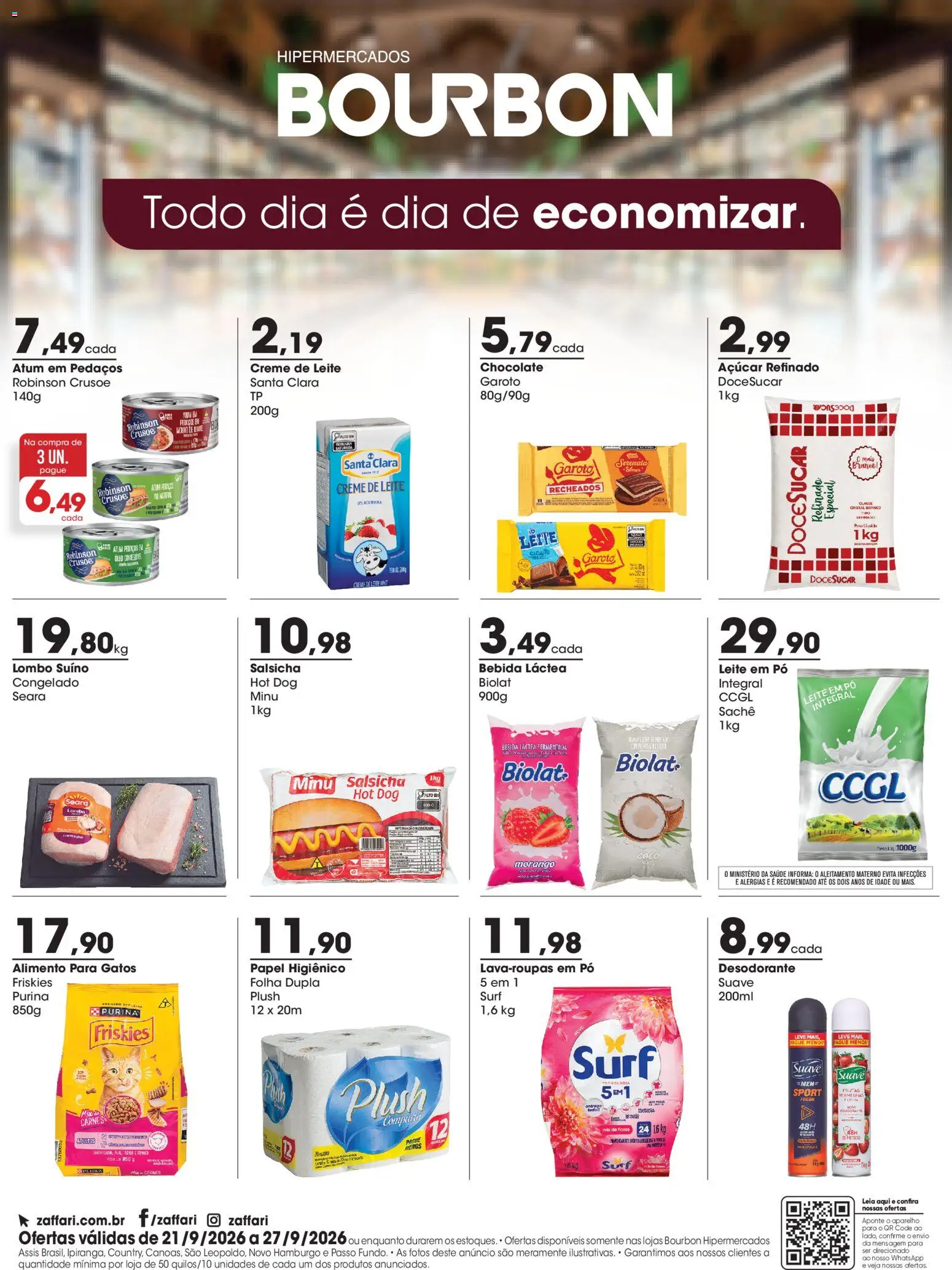 Pré-Visualização do folheto "Zaffari ofertas Bourbon - RS" da loja Zaffari válido a partir de 21/09/2026