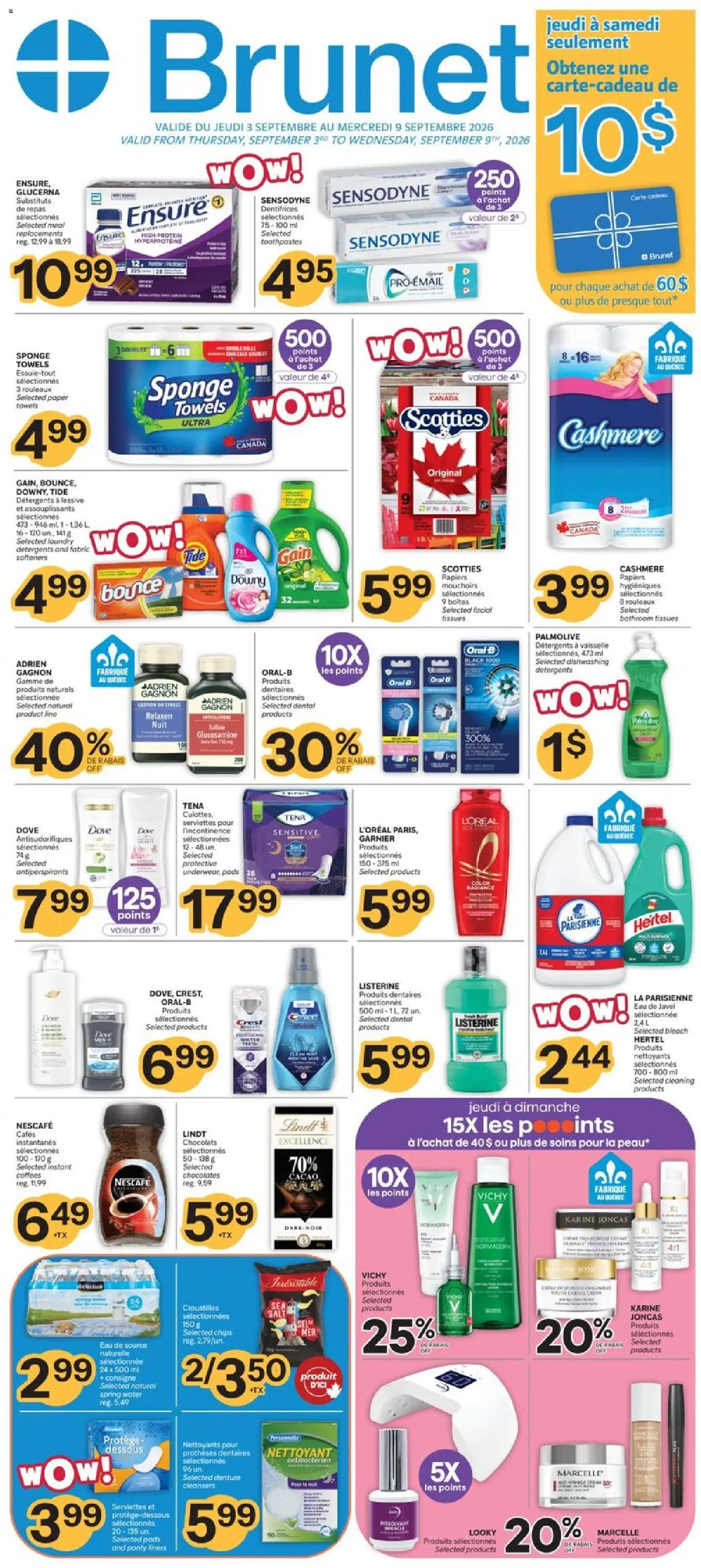 Preview of leaflet Brunet weekly flyer / circulaire from shop Brunet is valid from Sep 03, 2026