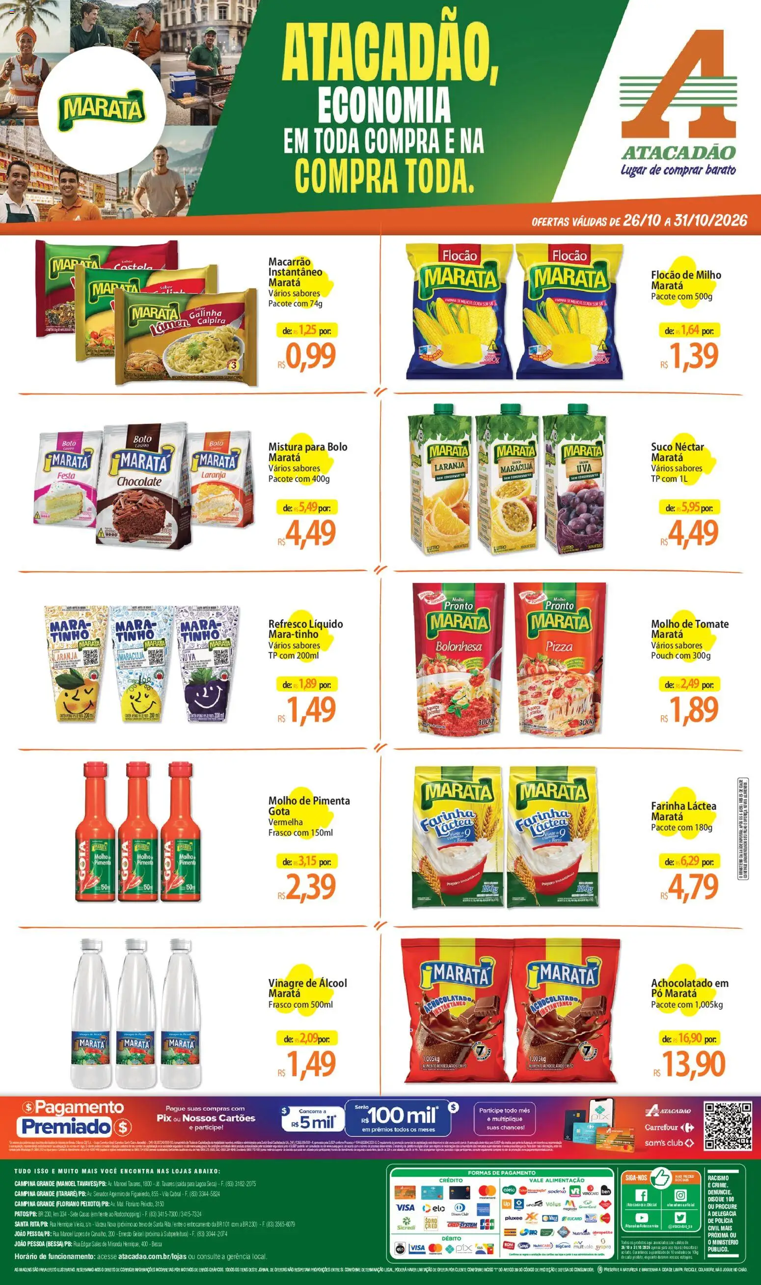 Pré-Visualização do folheto "Atacadão ofertas - PB" da loja Atacadão válido a partir de 26/10/2026