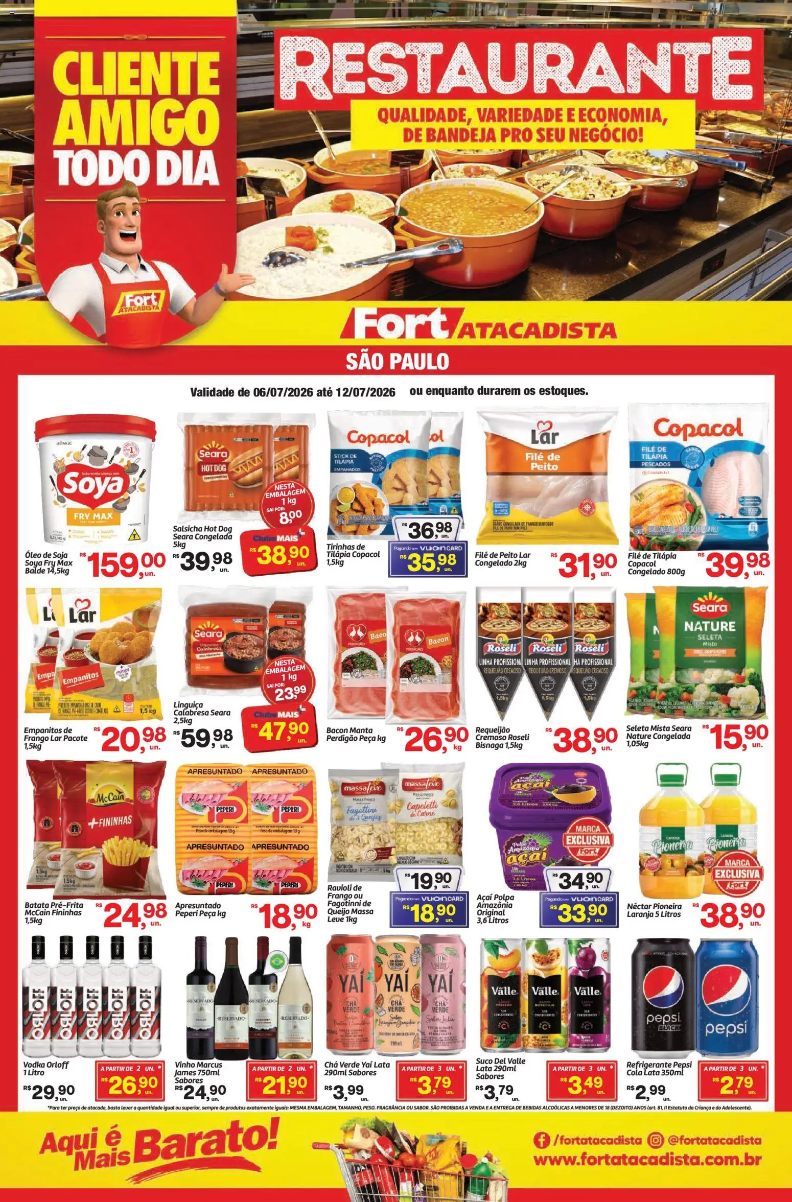 Pré-Visualização do folheto "Fort Atacadista ofertas Food Service" da loja Fort Atacadista válido a partir de 06/07/2026