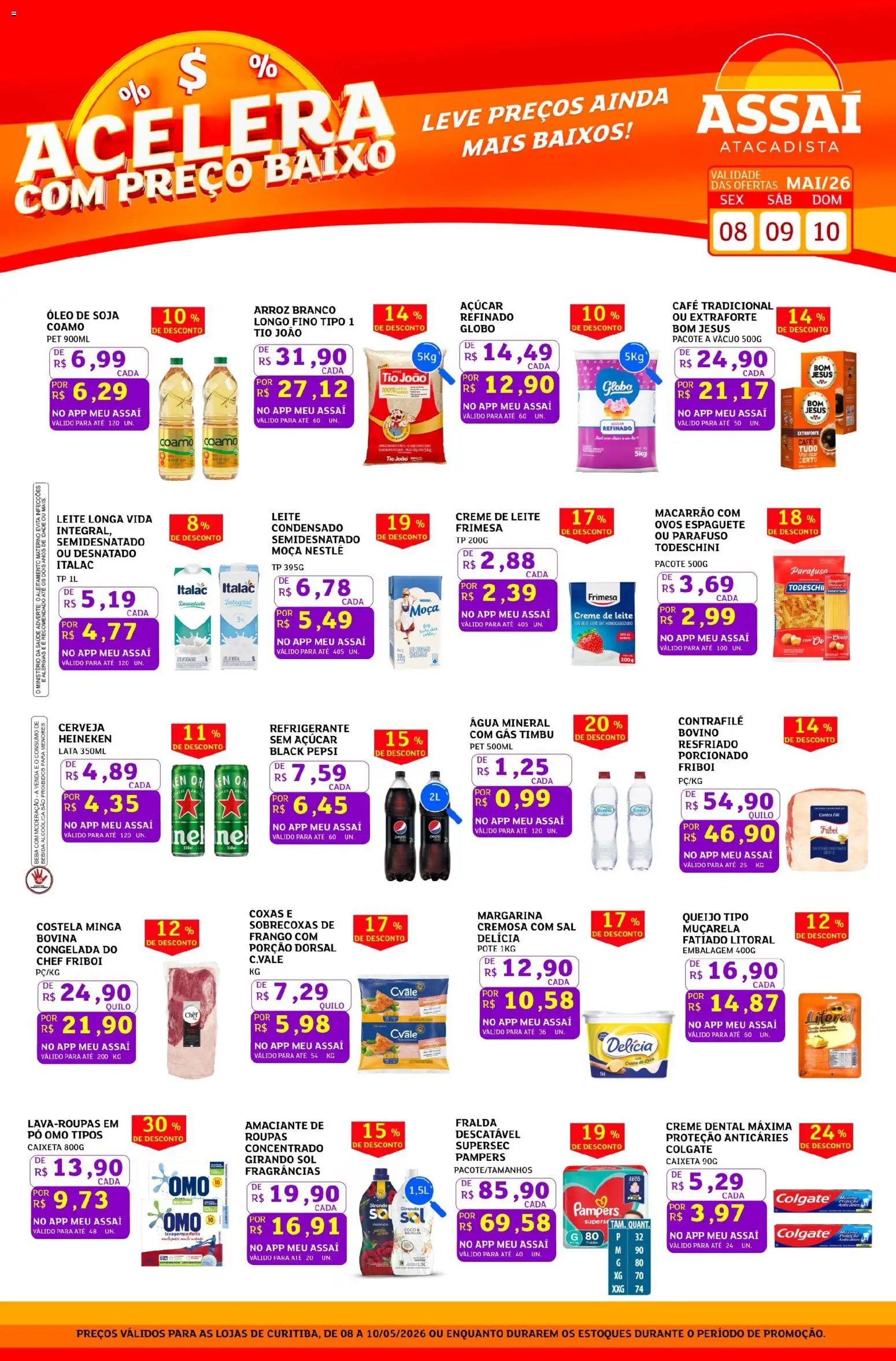 Pré-Visualização do folheto "Assaí Atacadista ofertas - PR" da loja Assaí Atacadista válido a partir de 08/05/2026