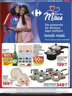 Pré-Visualização do folheto "Carrefour ofertas Dia das Mães" da loja Carrefour válido a partir de 22/04/2026