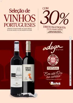 Pré-Visualização do folheto "Bistek Supermercados ofertas Vinhos" da loja Bistek Supermercados válido a partir de 30/07/2026