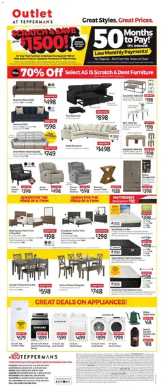 Un aperçu du dépliant Tepperman's outlet du magasin Tepperman's est valide à partir 1 mai 2026