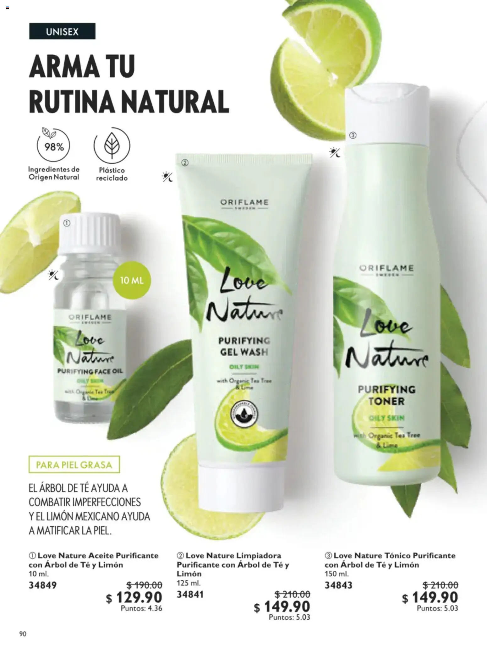 Vista previa las ofertas de la tienda Oriflame - Oriflame campaña 9 2026 desde el 20/06/2026 - Té, Limón, Aceite, Ingredientes, Toner