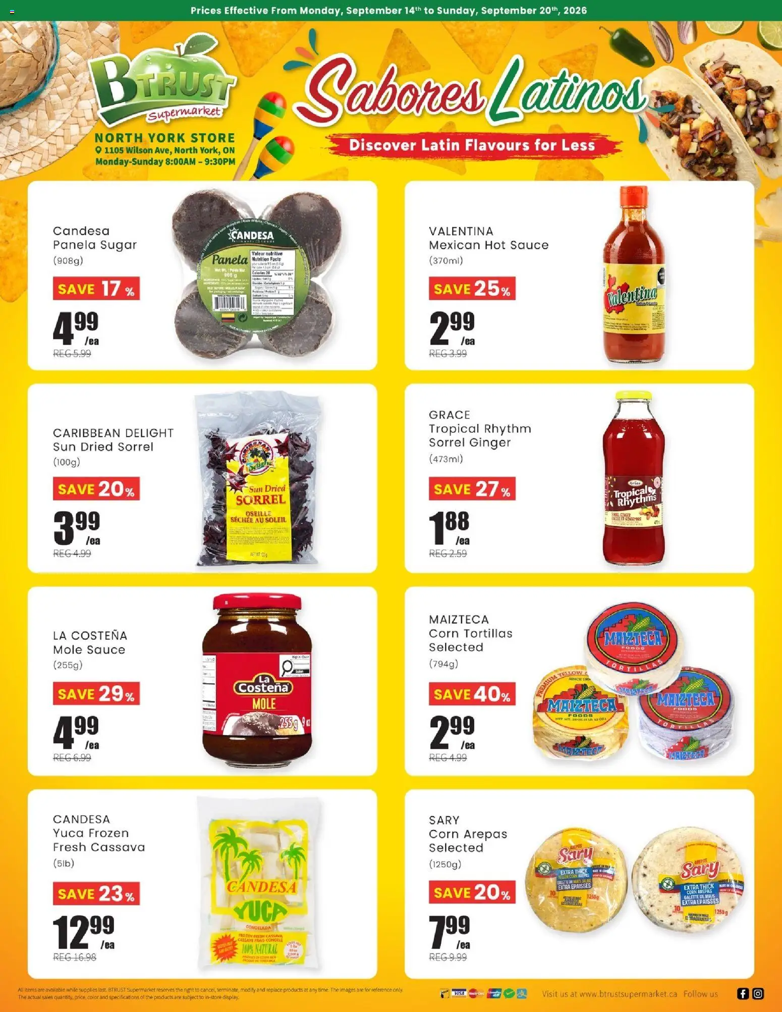 Preview of leaflet Btrust Supermarket flyer - North York Latin Specials from shop Btrust Supermarket is valid from Sep 14, 2026