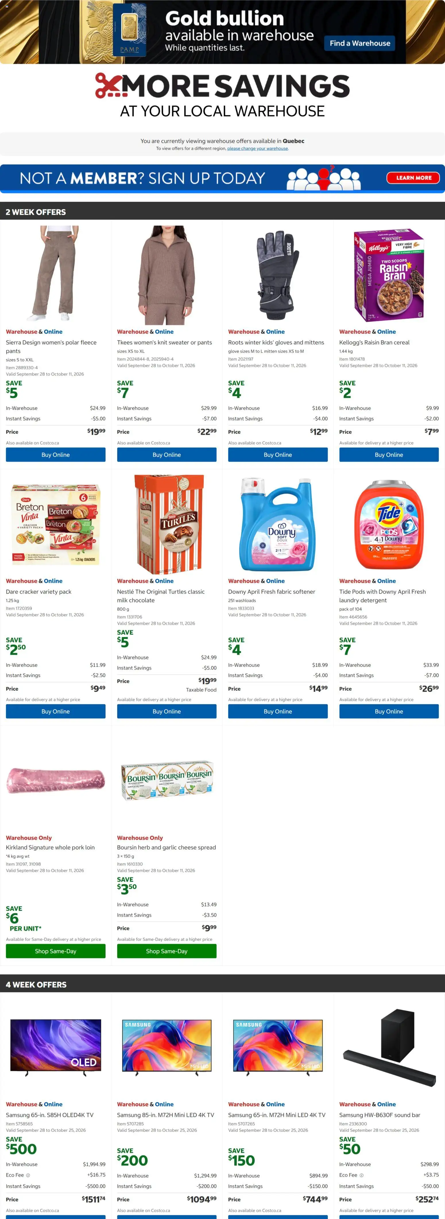 Preview of leaflet Costco weekly flyer from shop Costco is valid from Sep 28, 2026