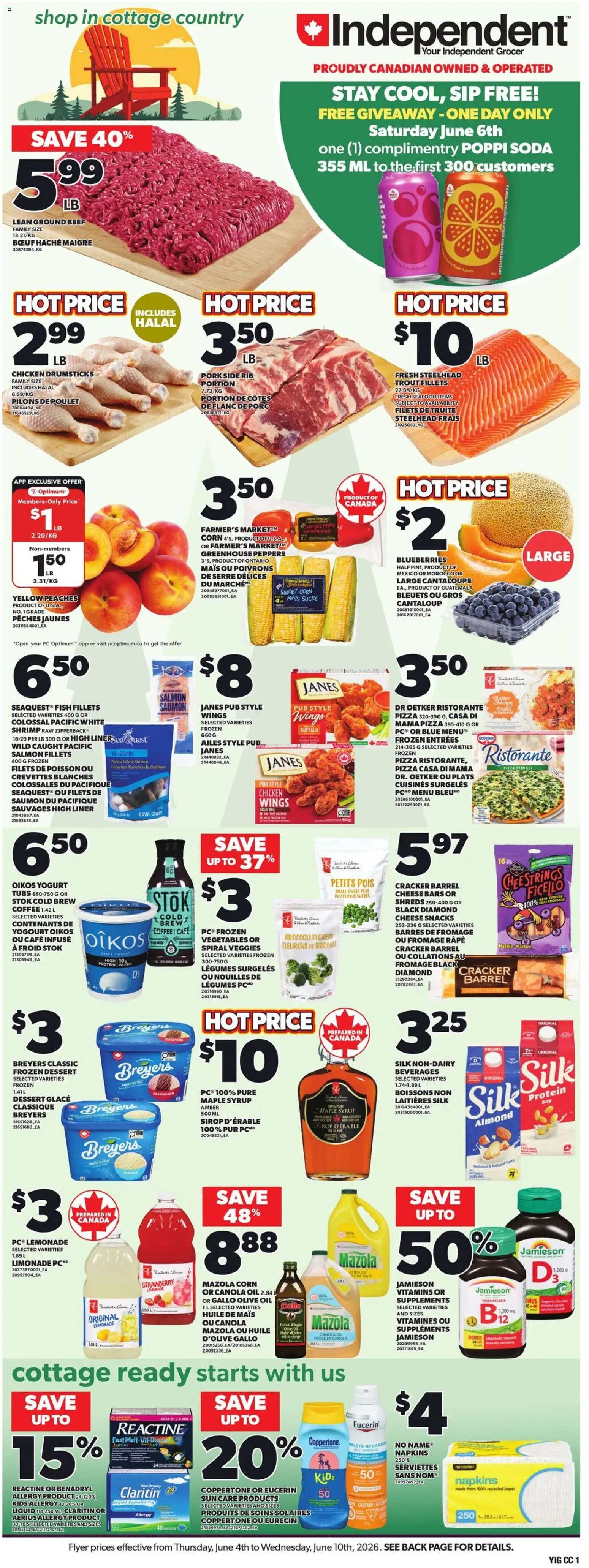 Preview of leaflet Independent Grocer weekly flyer / circulaire from shop Independent Grocer is valid from Jun 04, 2026
