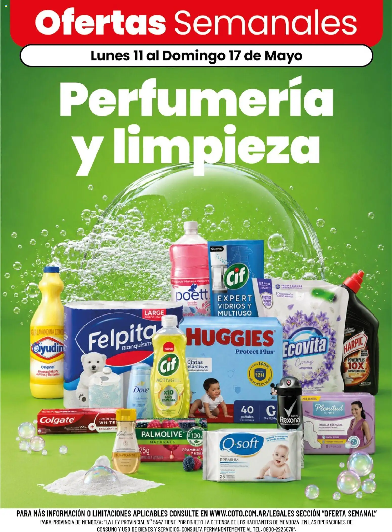 Vista previa del folleto de la tienda Coto válido desde el 11/05/2026 - Toalla, Lavandina, Espuma, Suavizante