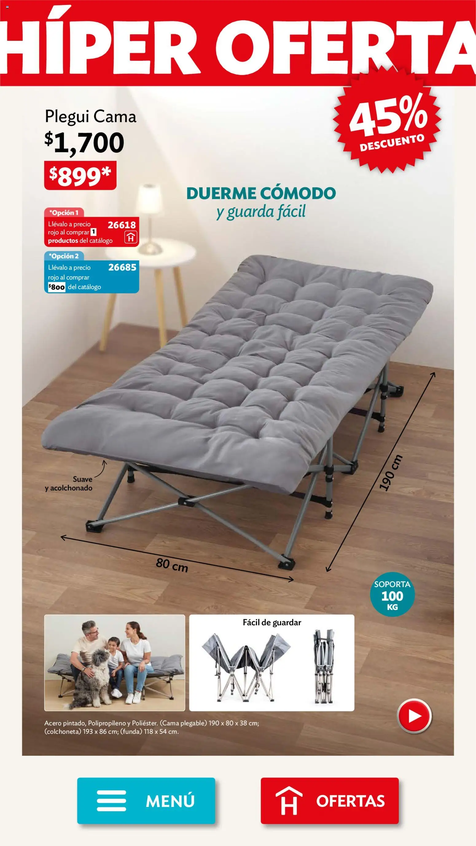 Vista previa las ofertas de la tienda Betterware - Betterware campaña 10 2026 desde el 28/09/2026 - Cama, Colchoneta, Funda