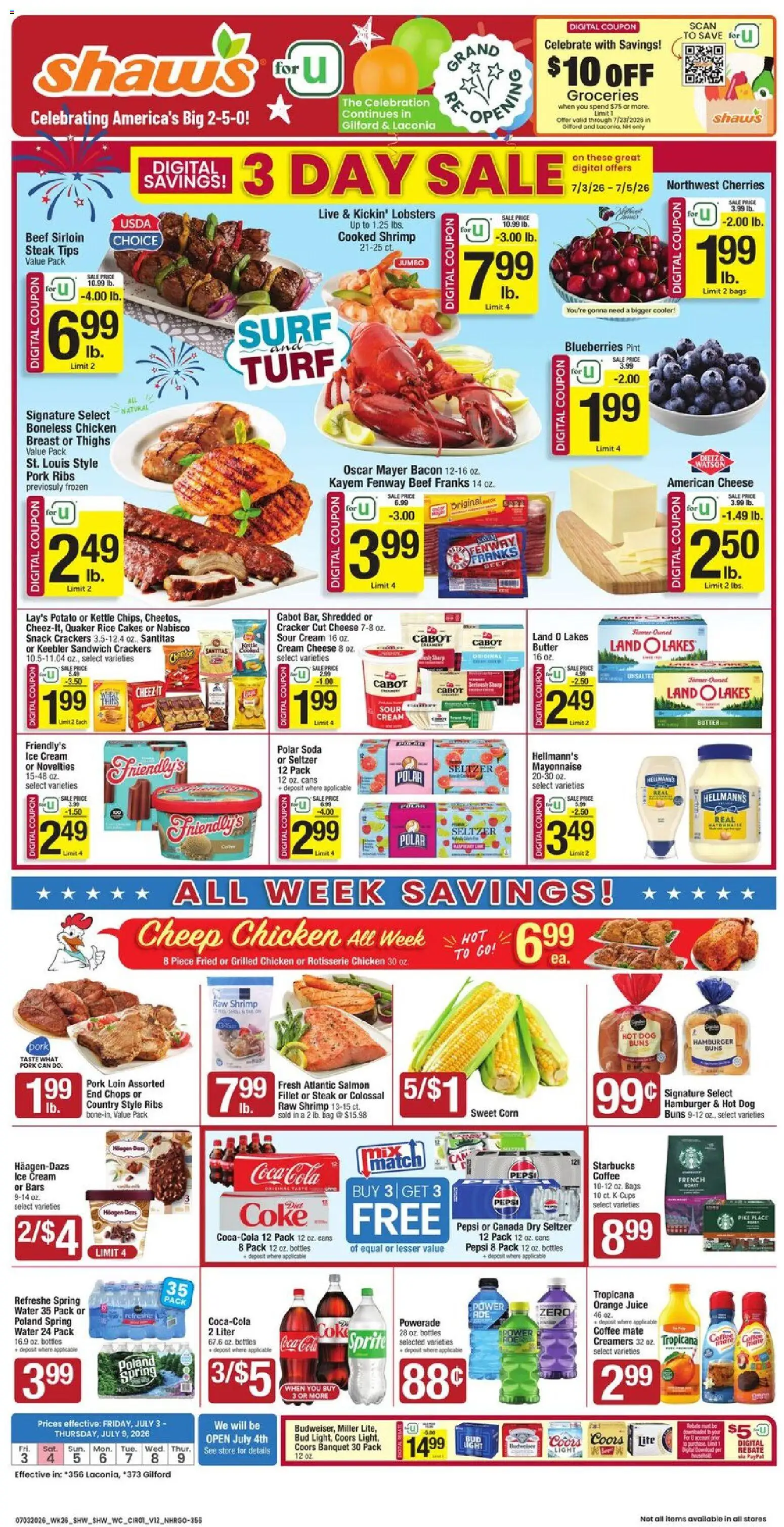 Ad Preview of Shaw's Shaw's Weekly Ad - NH from 07/03/2026