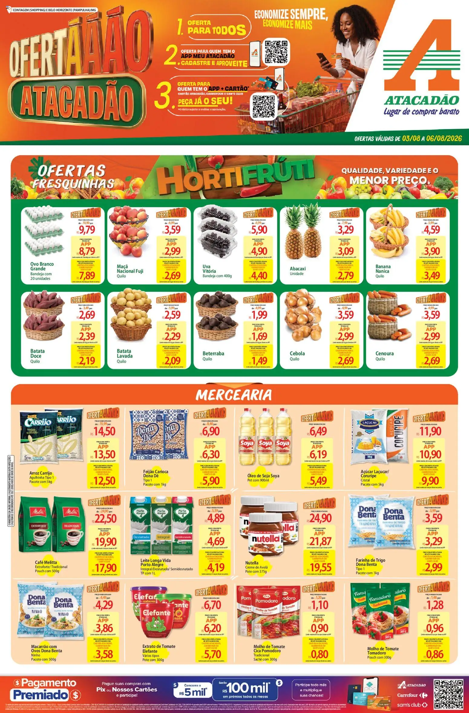 Pré-Visualização do folheto "Atacadão ofertas - MG" da loja Atacadão válido a partir de 03/08/2026