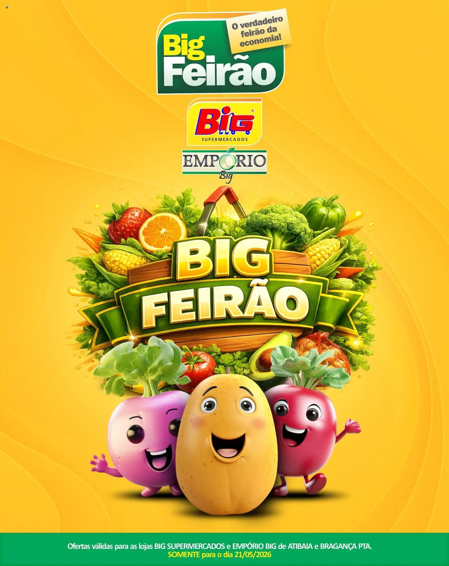 Pré-Visualização do folheto "Big Supermercados ofertas do Dia" da loja Big Supermercados válido a partir de 21/05/2026