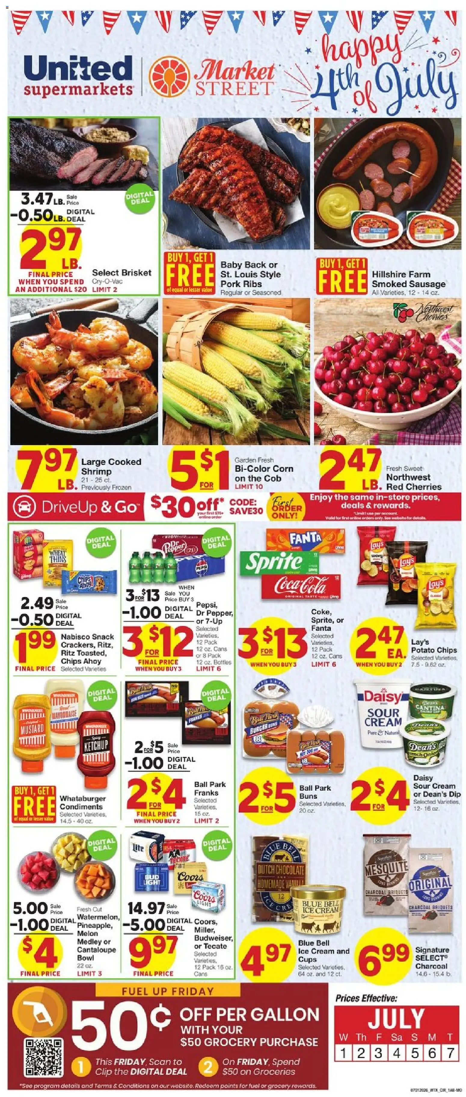 Ad Preview of United Supermarkets United Supermarkets Weekly Ad from 07/01/2026