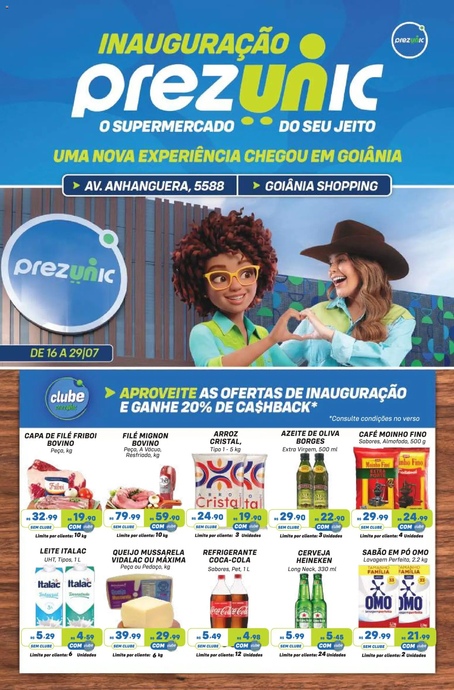 Pré-Visualização do folheto "Prezunic ofertas Inauguração I" da loja Prezunic válido a partir de 16/07/2026