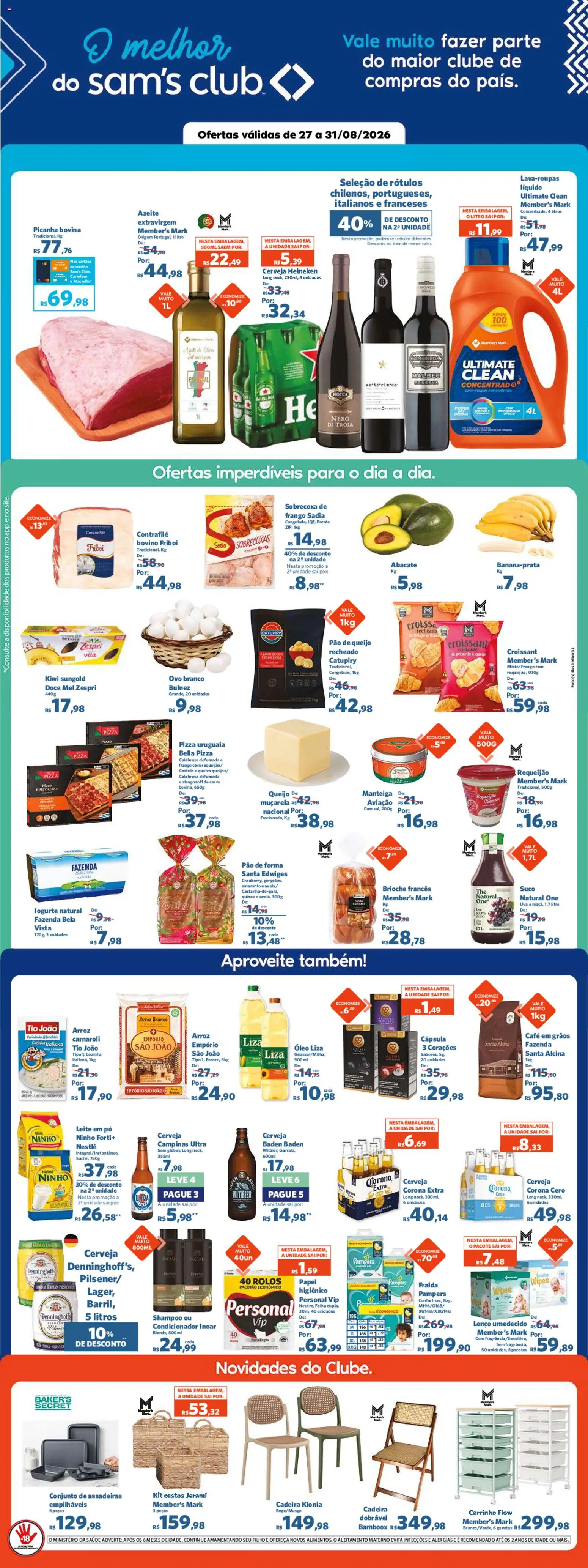 Pré-Visualização do folheto "Sam's Club - Ofertas da semana" da loja Sam's Club válido a partir de 27/08/2026