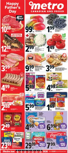 Un aperçu du dépliant Metro weekly flyer - Montréal du magasin Metro est valide à partir 18 juin 2026