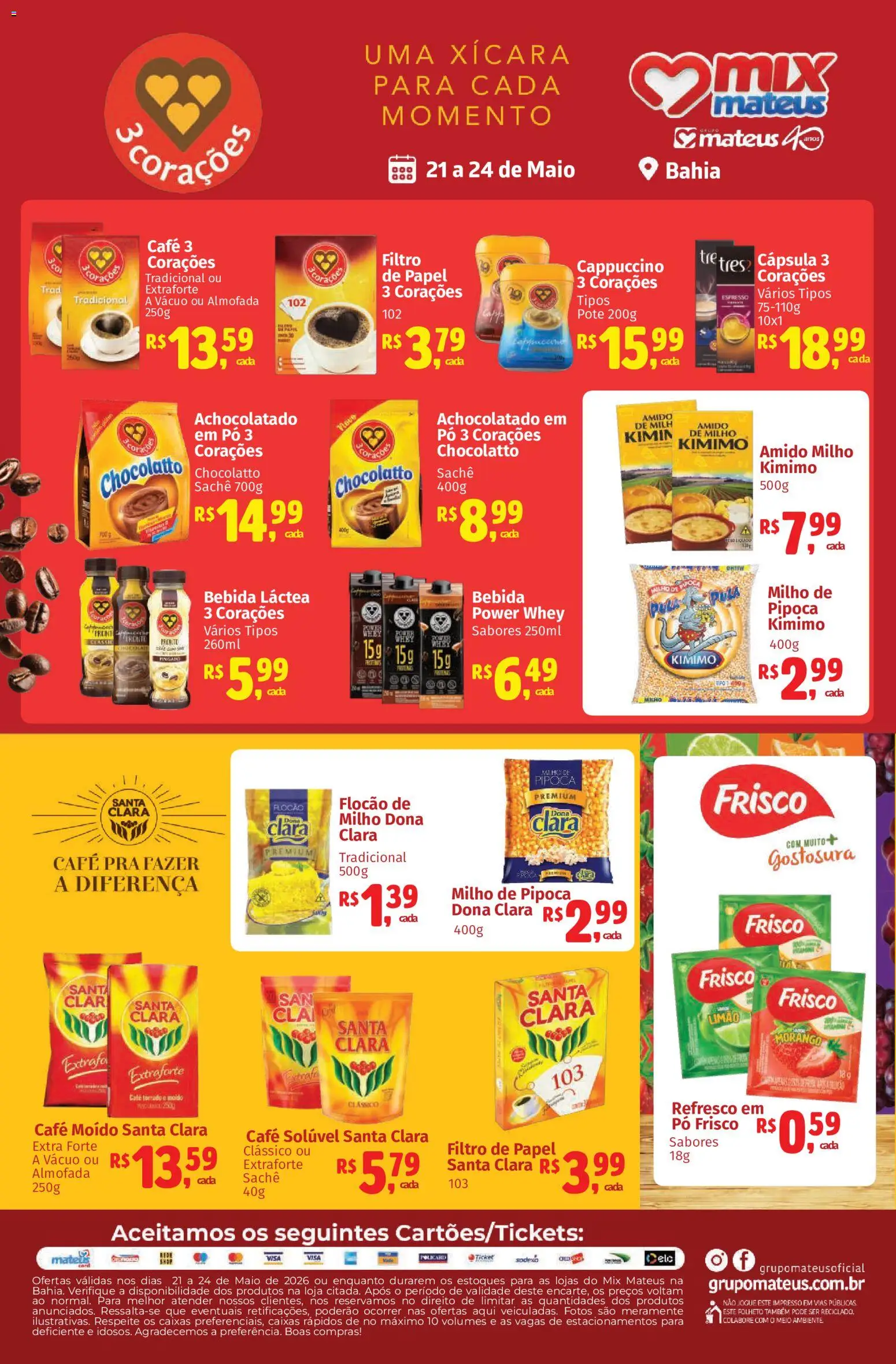 Pré-Visualização do folheto "Mateus ofertas Exclusivo 3 corações" da loja Mateus válido a partir de 21/05/2026