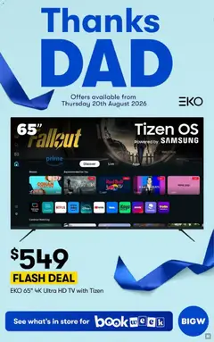 Preview of catalogue Big W Catalogue Father's Day Gifts from shop Big W valid 20/08/2026