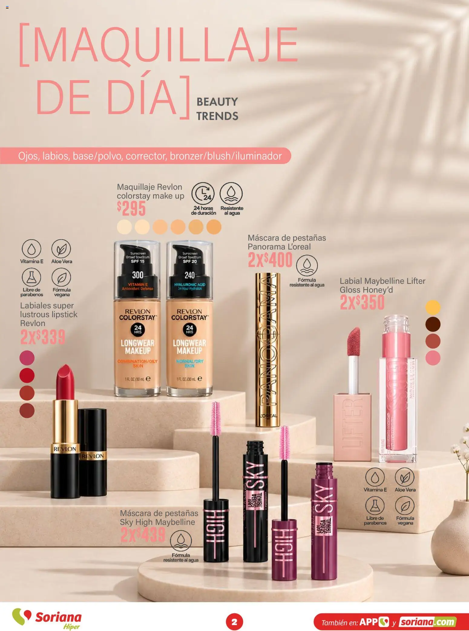Vista previa las ofertas de la tienda Soriana - Soriana Híper - Modo #Glowing desde el 30/09/2026 - Agua, Maquillaje, Aloe Vera, Máscara, Máscara de pestañas