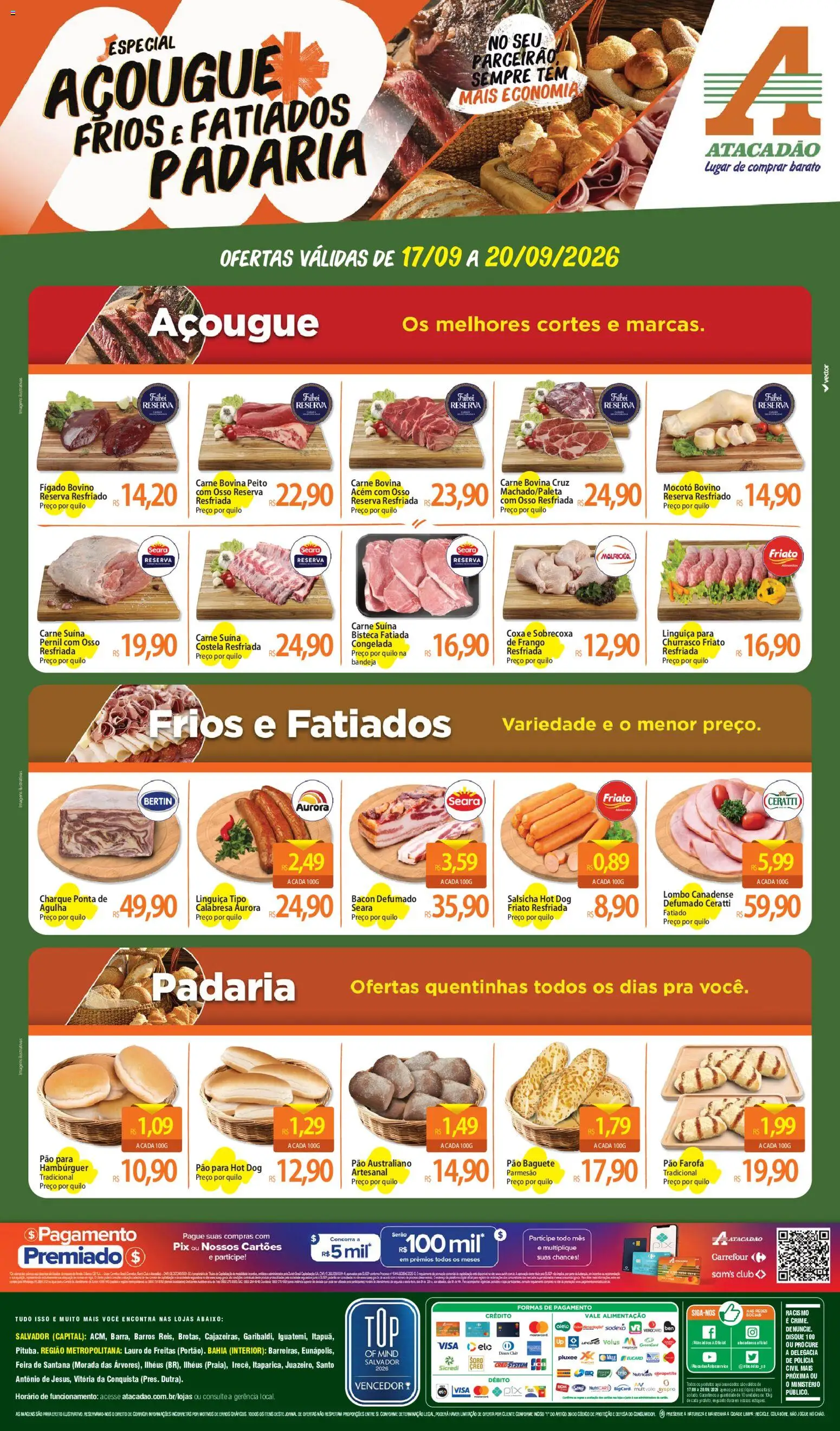 Pré-Visualização do folheto "Atacadão ofertas - BA" da loja Atacadão válido a partir de 17/09/2026