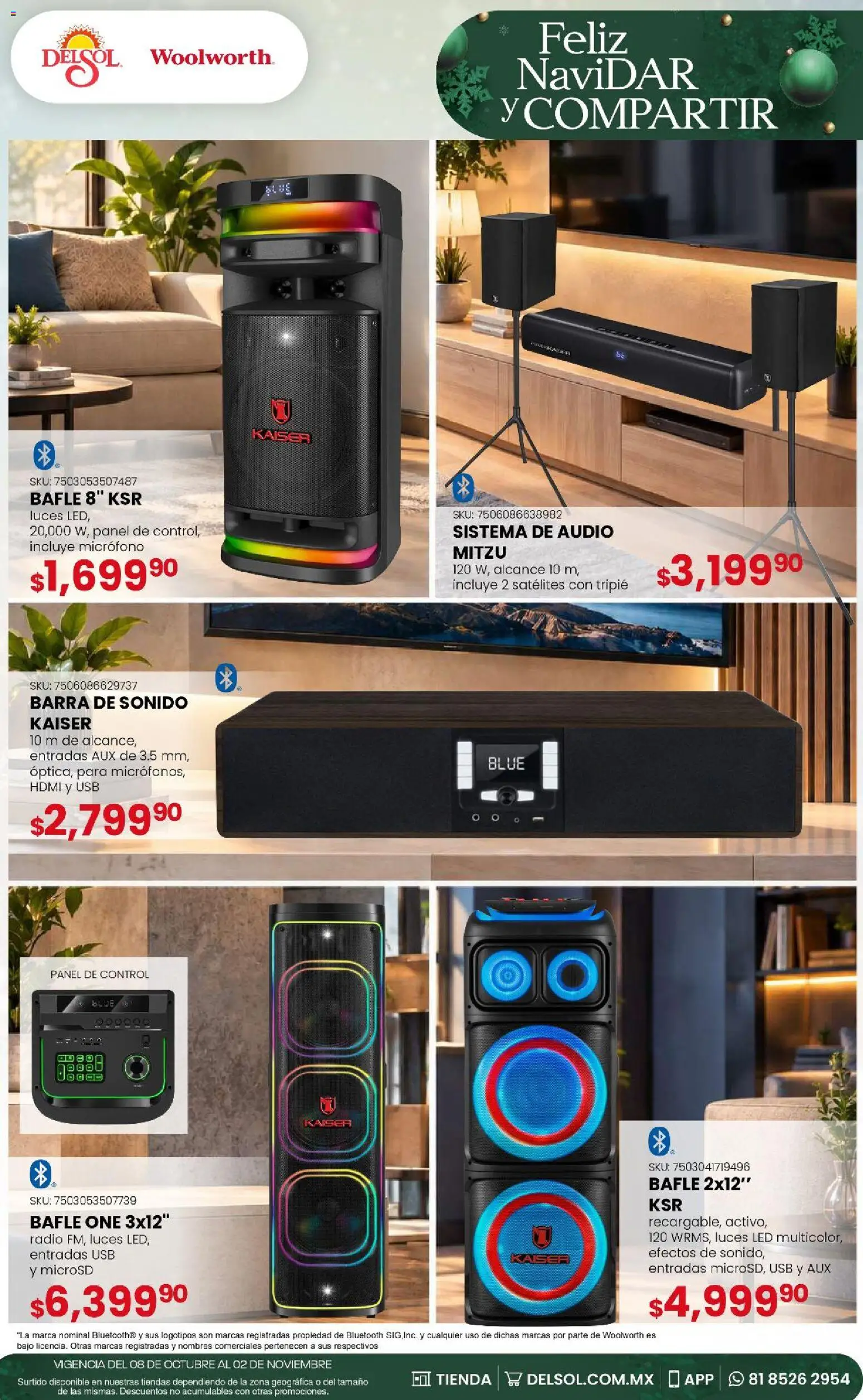 Vista previa las ofertas de la tienda Del Sol y Woolworth - Del Sol y Woolworth - Feliz NaviDar y Compartir desde el 08/10/2026 