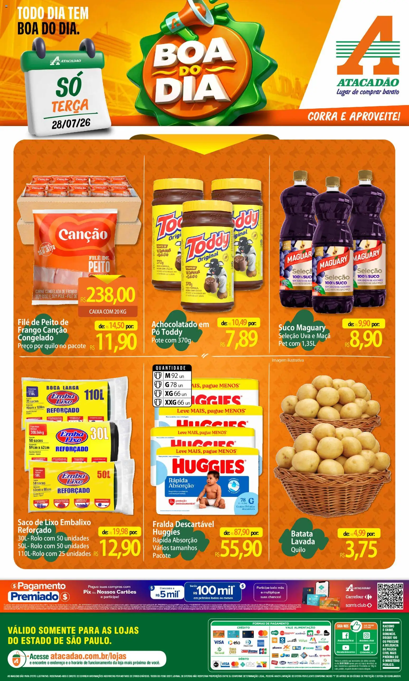 Pré-Visualização do folheto "Atacadão ofertas - SP" da loja Atacadão válido a partir de 28/07/2026
