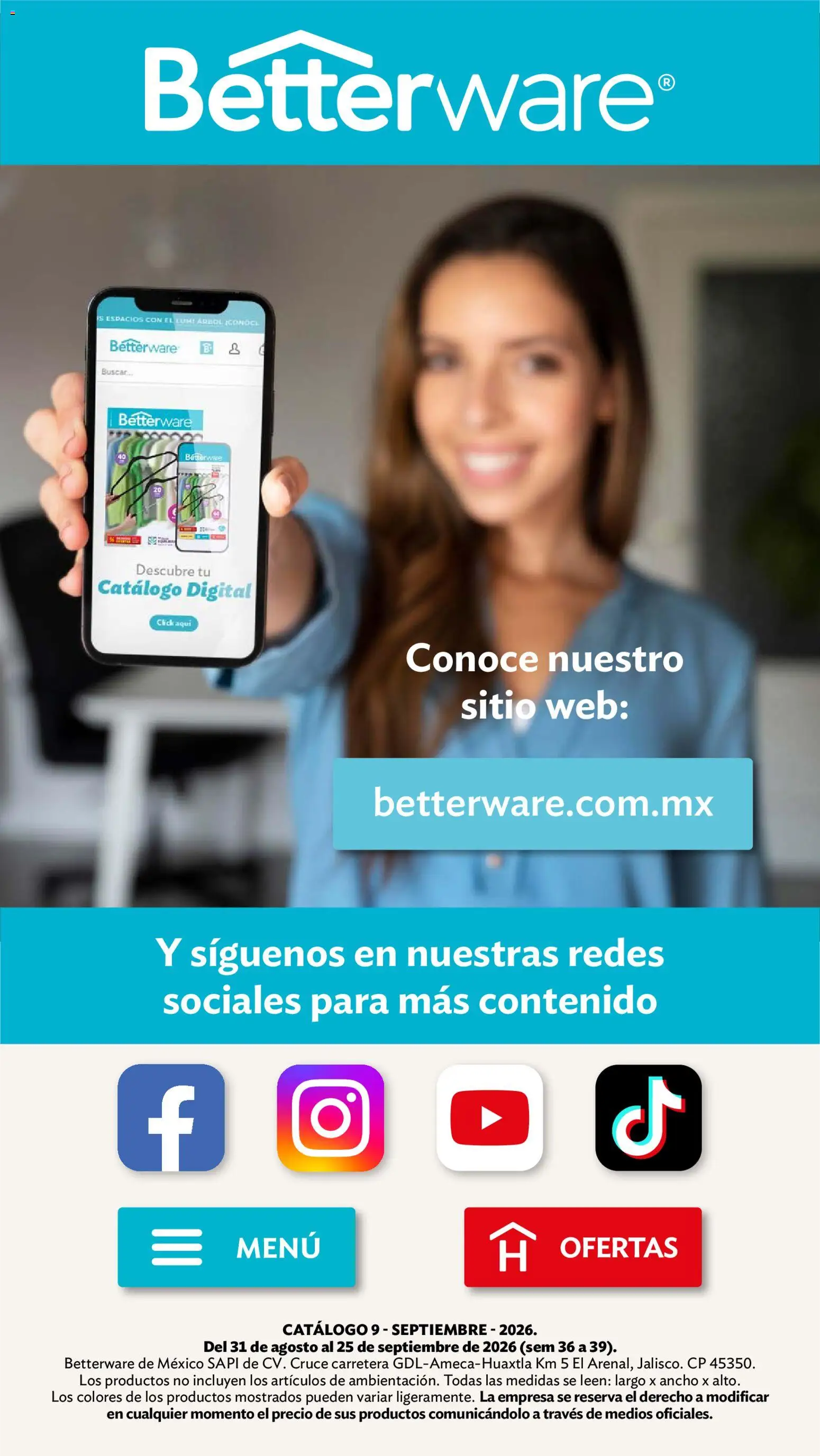 Vista previa las ofertas de la tienda Betterware - Betterware campaña 9 2026 desde el 31/08/2026 