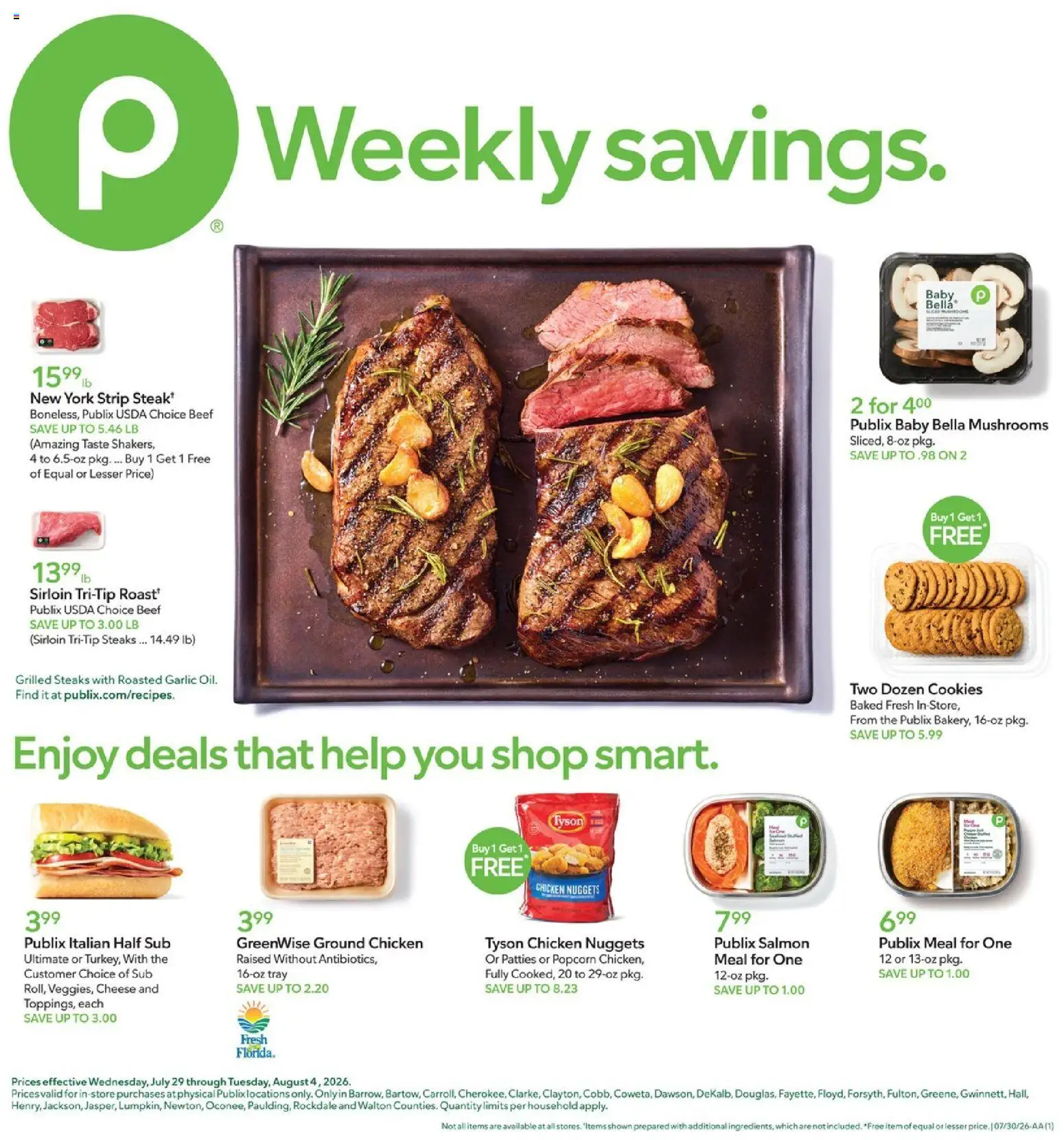 Ad Preview of Publix Publix Weekly Ad from 07/29/2026