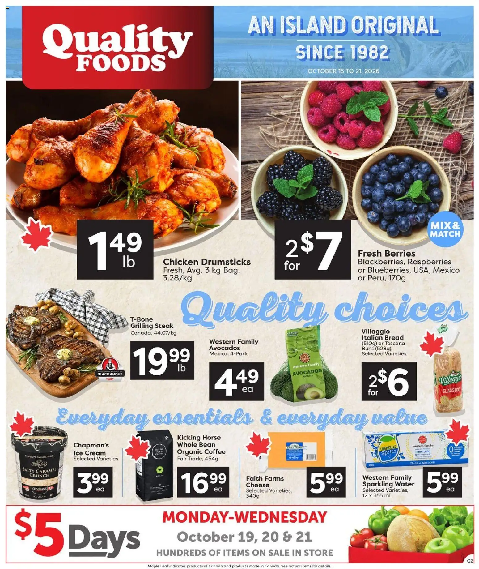 Preview of leaflet Quality Foods weekly flyer / circulaire from shop Quality Foods is valid from Oct 15, 2026