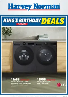 Preview of catalogue Harvey Norman King's Birthday Deals on Laundry from shop Harvey Norman valid 21 May 2026