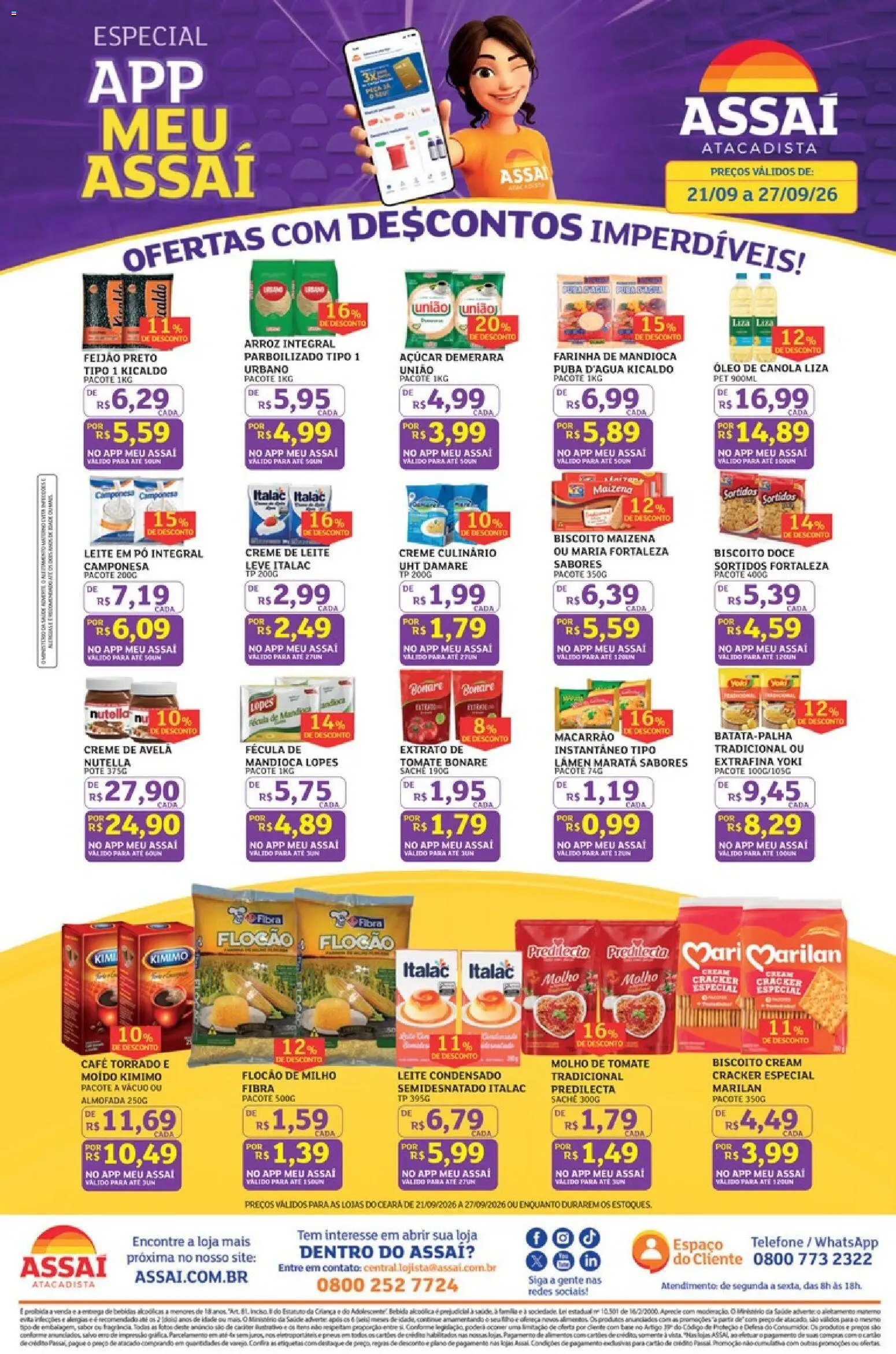 Pré-Visualização do folheto "Assaí Atacadista ofertas - CE" da loja Assaí Atacadista válido a partir de 21/09/2026