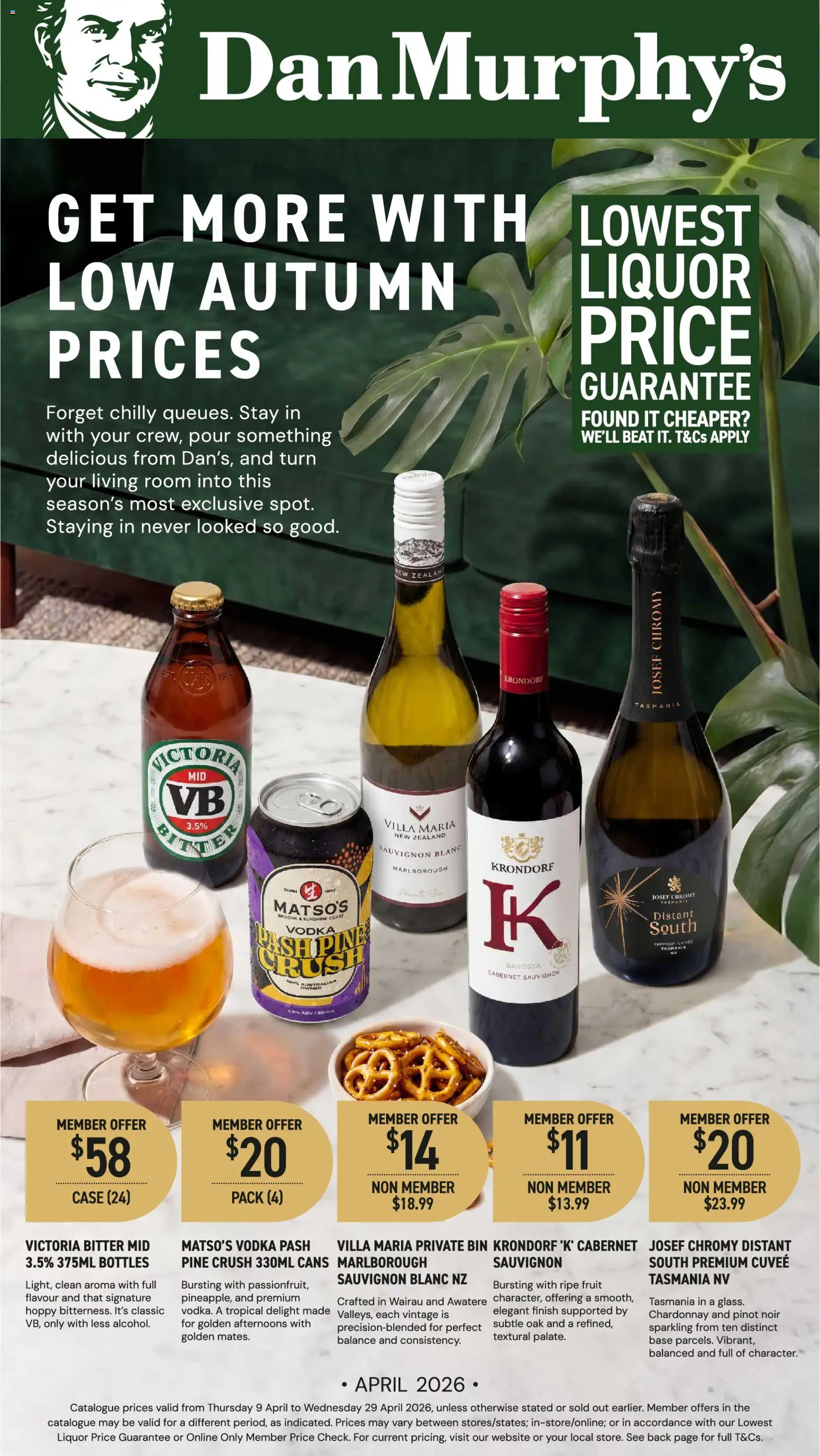 Preview of catalogue Dan Murphy's catalogue from shop Dan Murphy's valid 09/04/2026 - Vodka, Fruit, Case