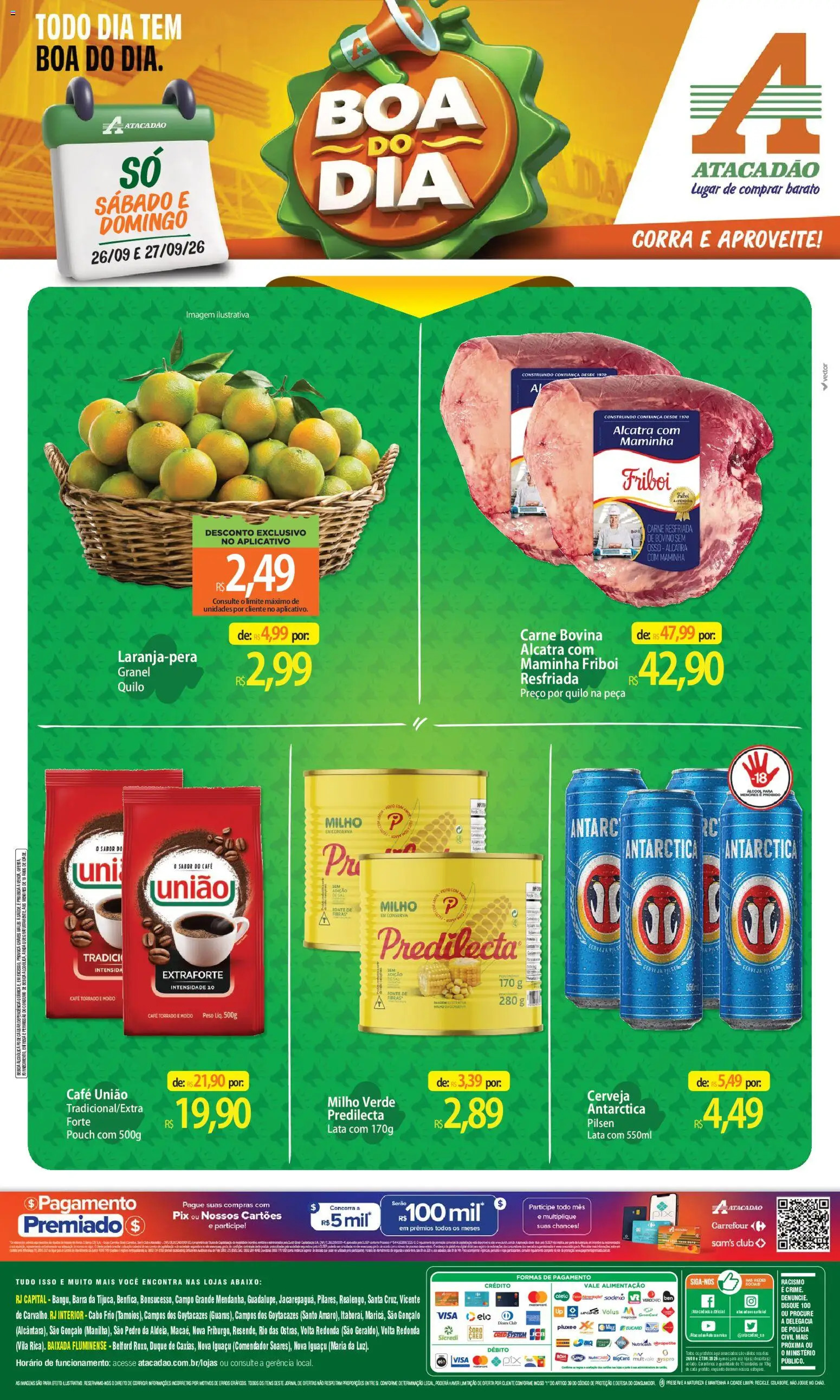 Pré-Visualização do folheto "Atacadão ofertas - RJ" da loja Atacadão válido a partir de 26/09/2026