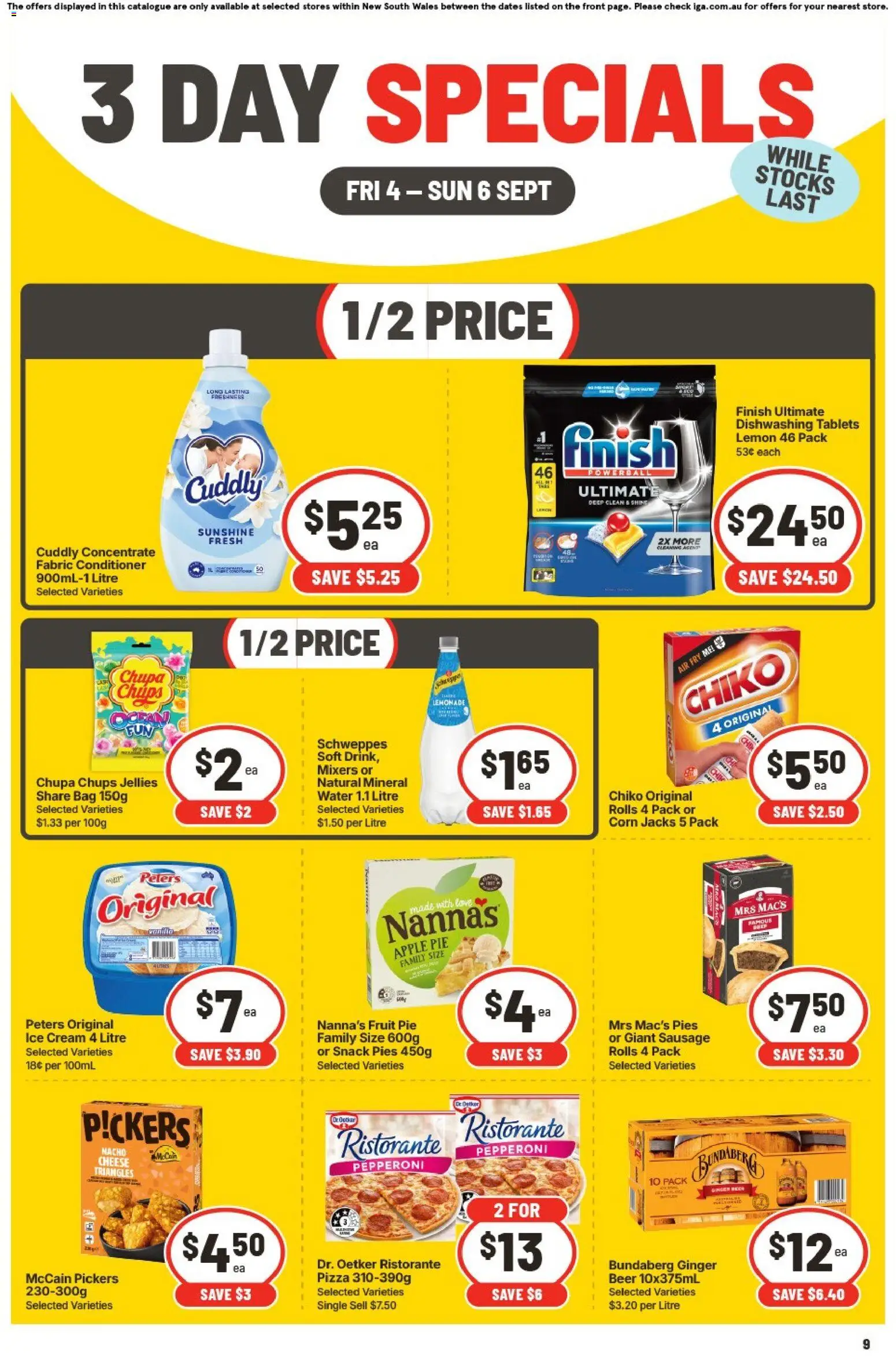 Preview of catalogue IGA 3 Day Specials Hackett from shop IGA valid 04/09/2026