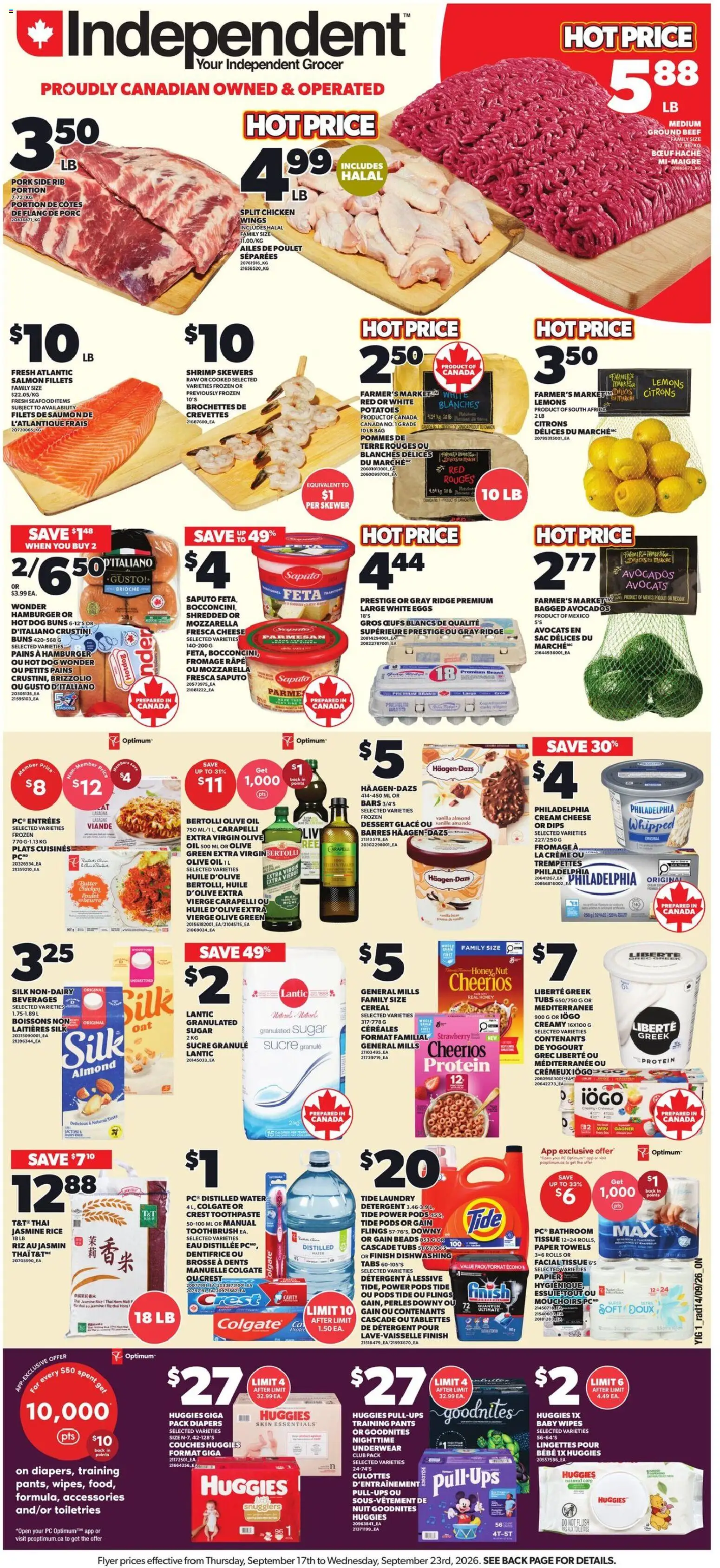 Preview of leaflet Independent Grocer weekly flyer / circulaire from shop Independent Grocer is valid from Sep 17, 2026