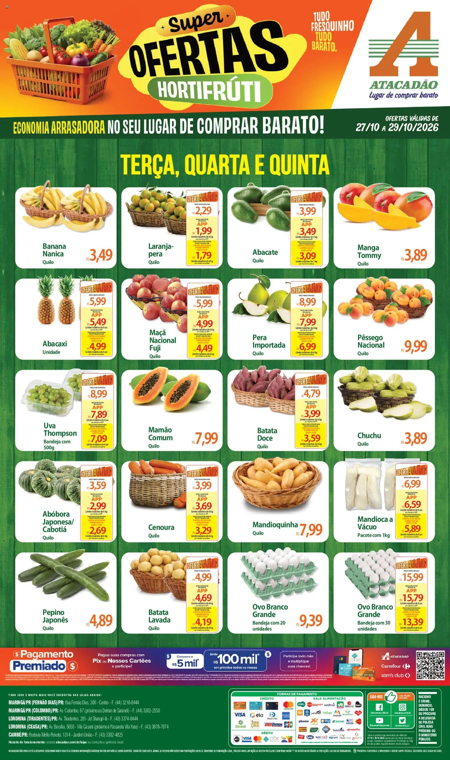 Pré-Visualização do folheto "Atacadão ofertas - PR" da loja Atacadão válido a partir de 27/10/2026